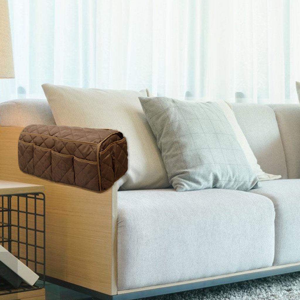 14 Pockets Sofa Armrest Organizer Hanging Storage Bag for Magazine DVD Phone Coffee