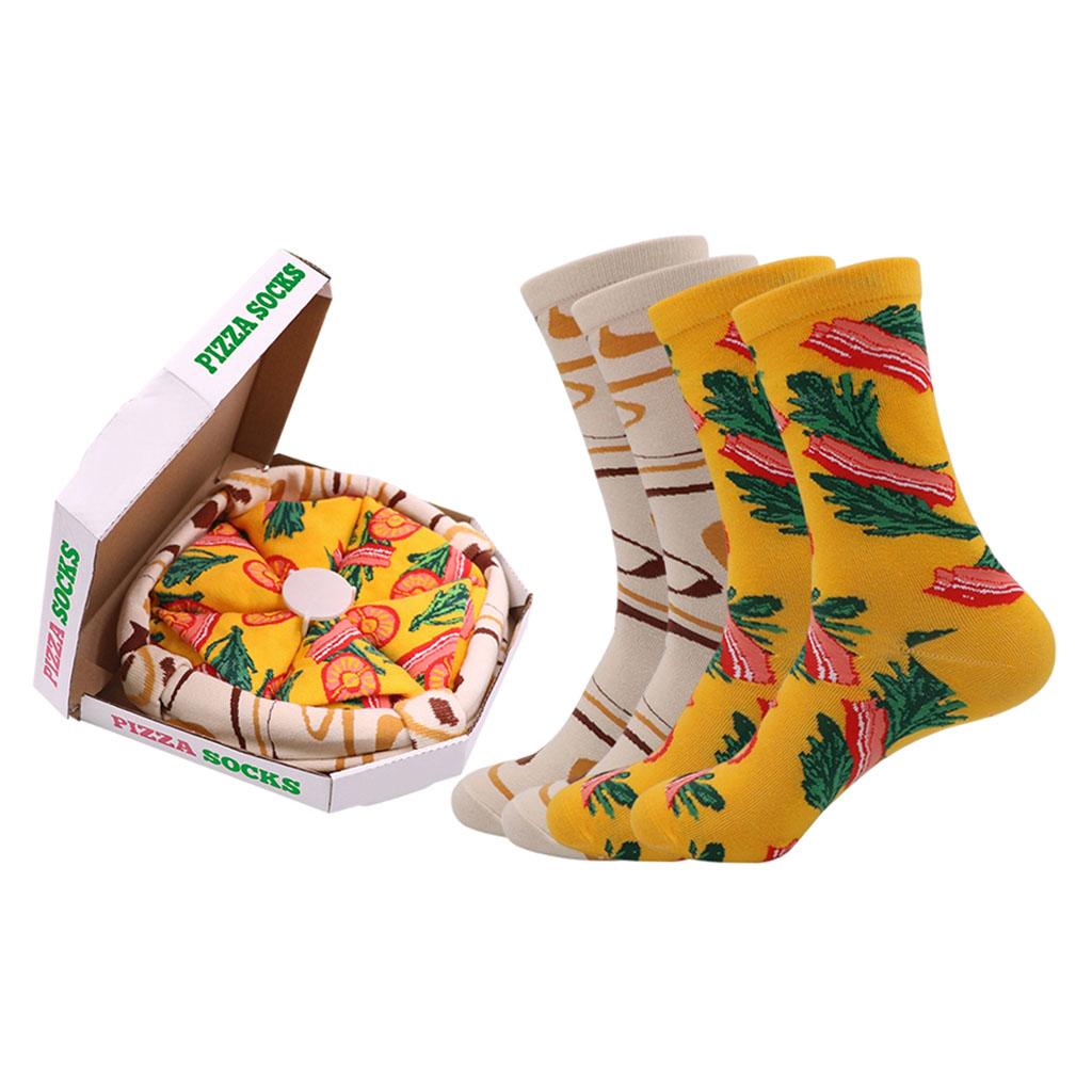 Cartoon Pizza Socks Box Costume Accessories for Girls Boys Dad Ladies Couple B