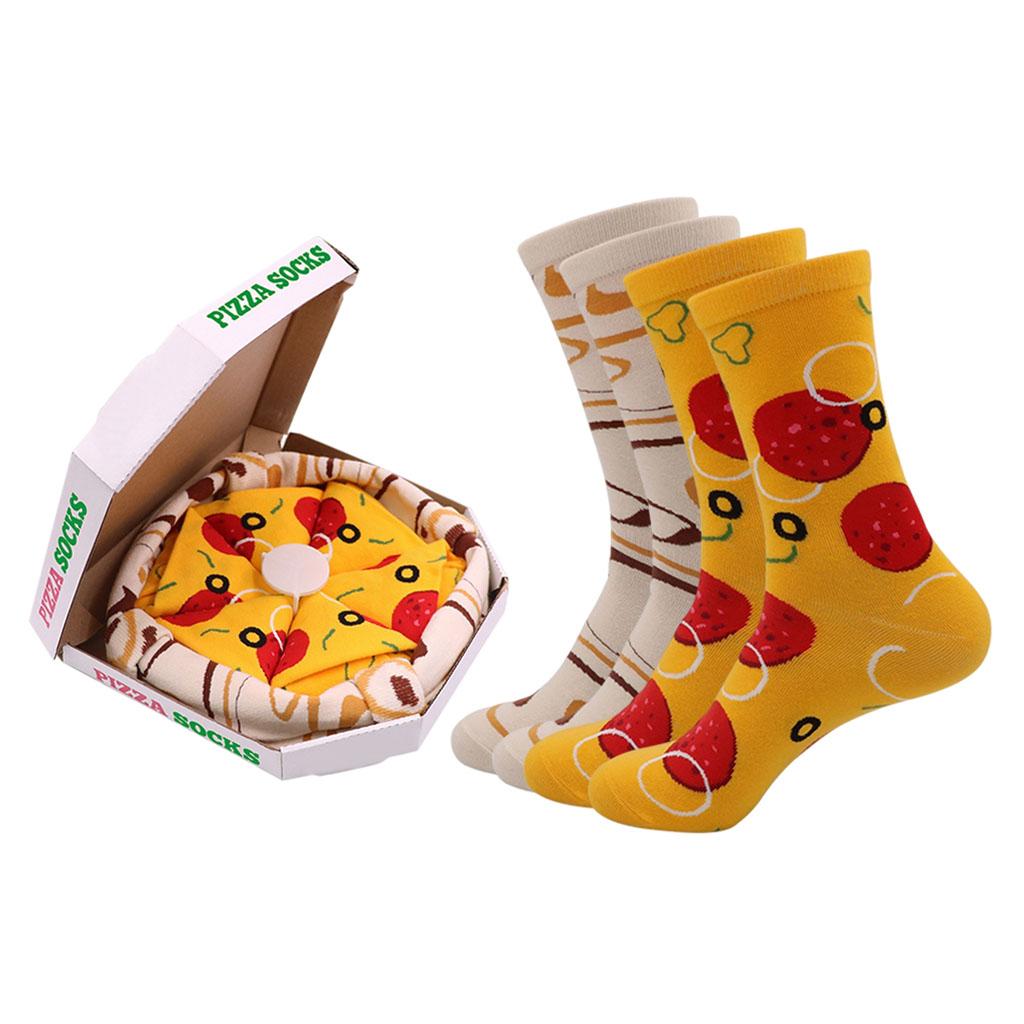 Cartoon Pizza Socks Box Costume Accessories for Girls Boys Dad Ladies Couple C