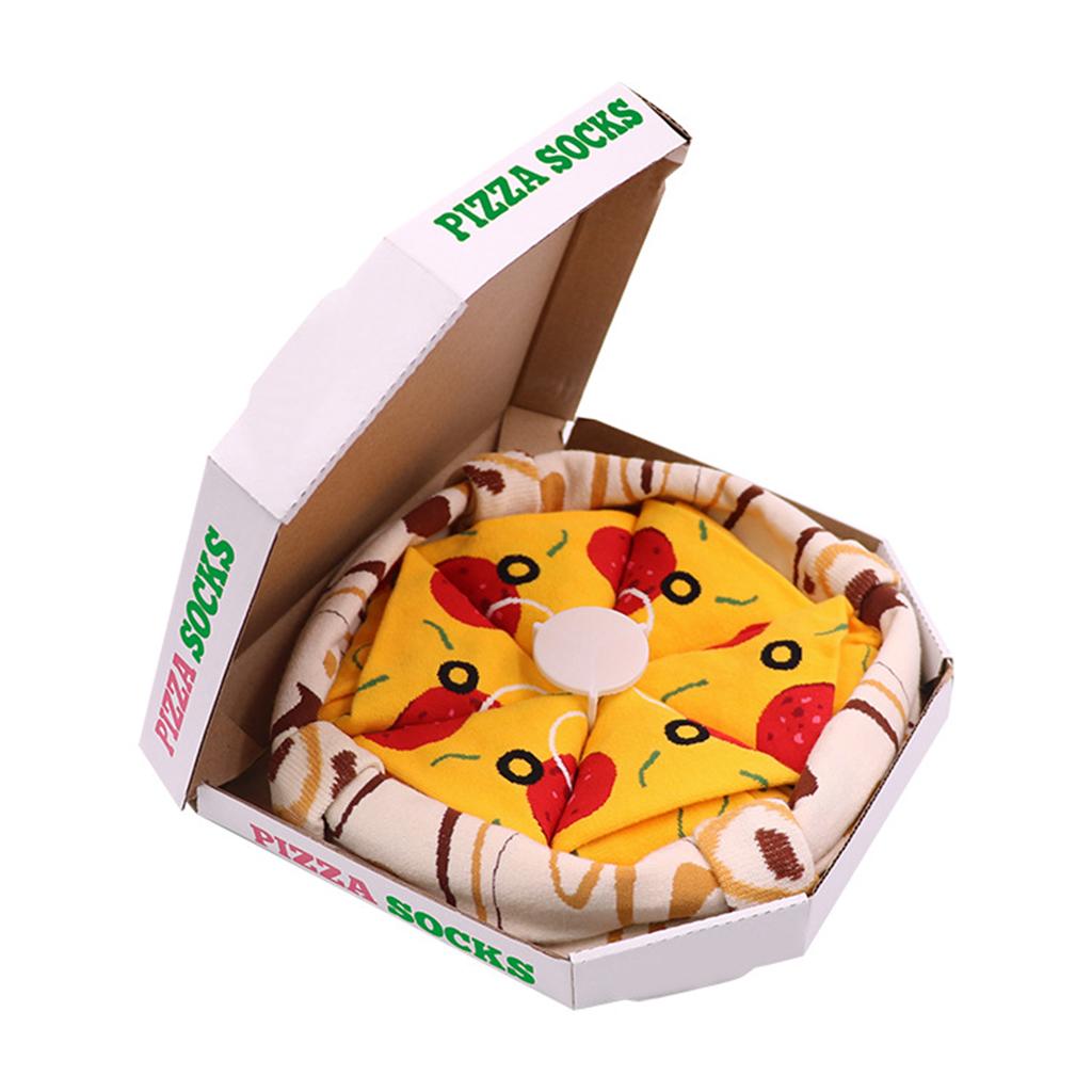 Cartoon Pizza Socks Box Costume Accessories for Girls Boys Dad Ladies Couple C