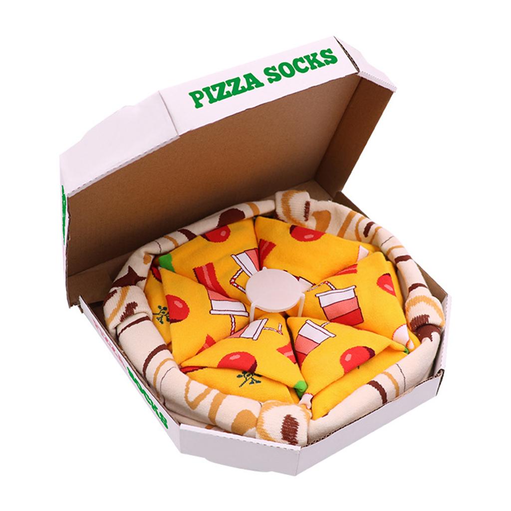 Cartoon Pizza Socks Box Costume Accessories for Girls Boys Dad Ladies Couple D