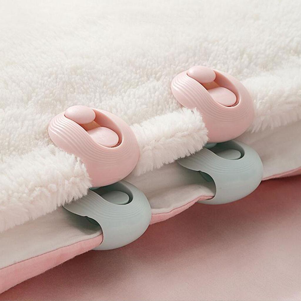 Bed Cover Grippers Fasteners Clips Slip-Resistant for Winter Quilts Clothes green