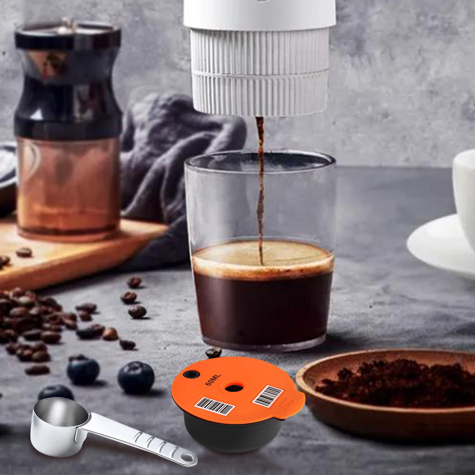 Espresso Coffee Capsules Brush Spoon Set for TAS5552UC/05 Coffee Machine Orange 60ML