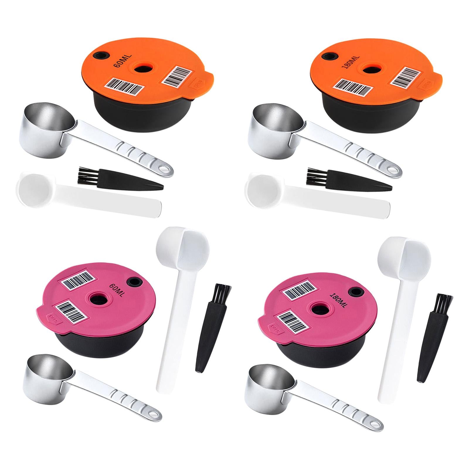 Espresso Coffee Capsules Brush Spoon Set for TAS5552UC/05 Coffee Machine Orange 60ML