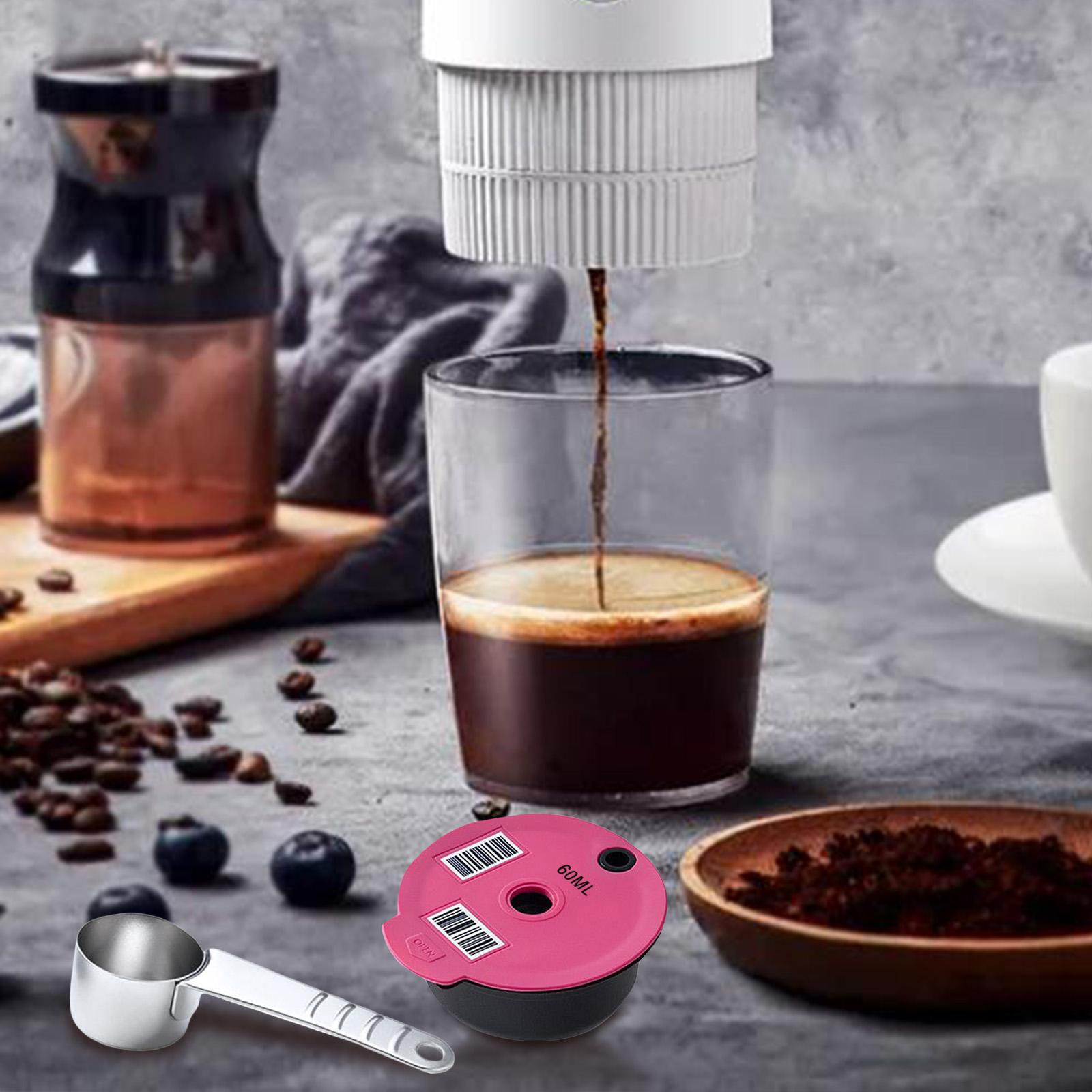 Espresso Coffee Capsules Brush Spoon Set for TAS5552UC/05 Coffee Machine Pink 60ML