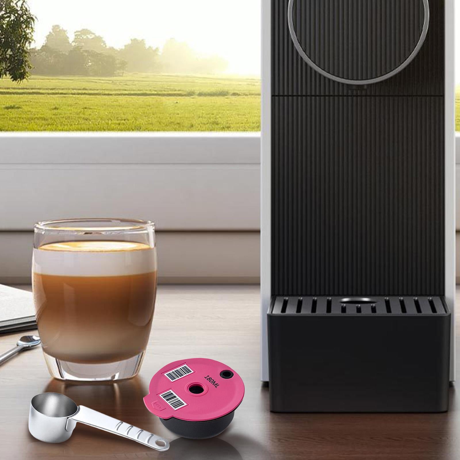 Espresso Coffee Capsules Brush Spoon Set for TAS5552UC/05 Coffee Machine Pink 180ML