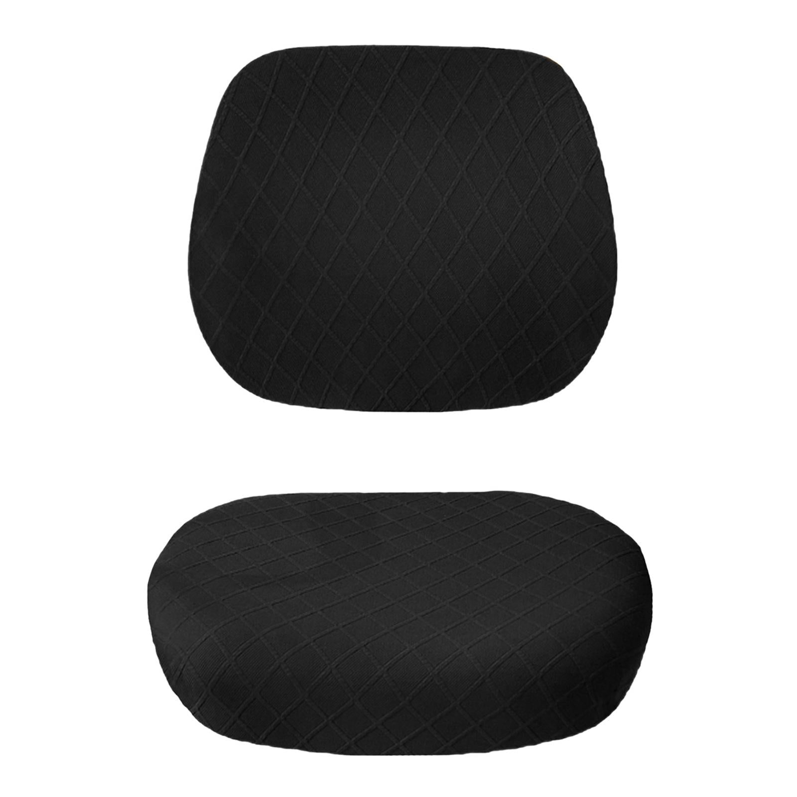 Separated Rotate Chair Seat Cover Slipcover Removable for Computer Chair black