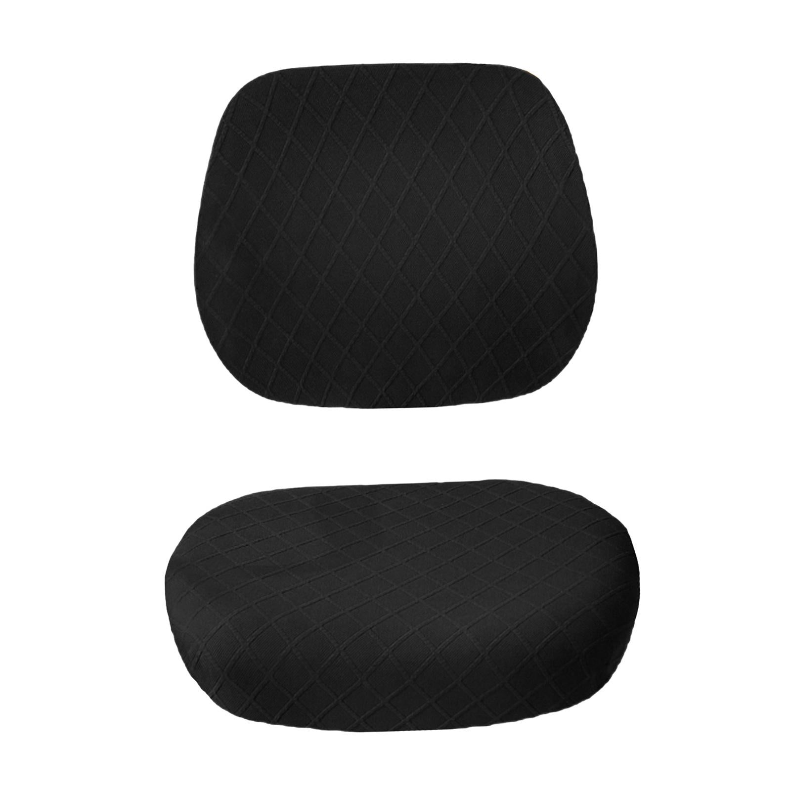 Separated Rotate Chair Seat Cover Slipcover Removable for Computer Chair black