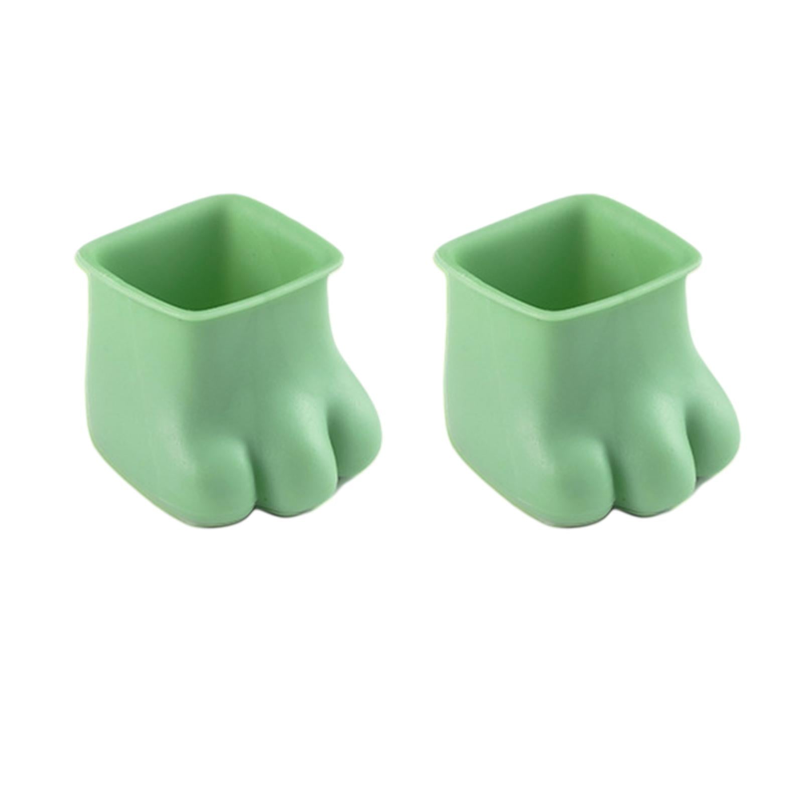 12x Silicone Table Feet Covers Prevent Floor Scratches Green Square M
