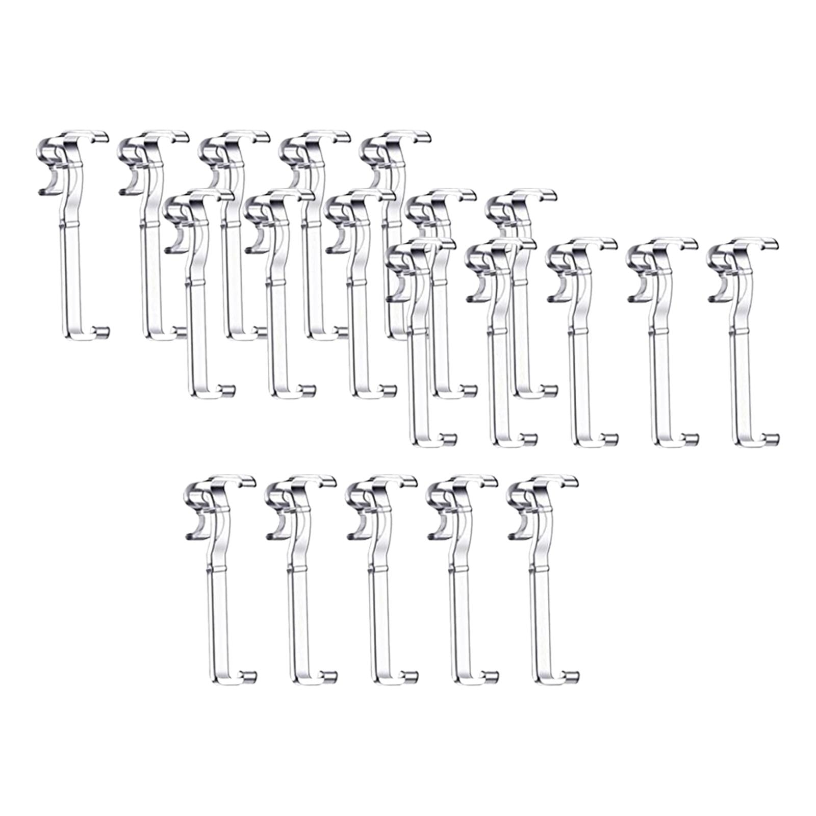 20 Pack Blind Clips Decorative Replacements 3.25 inch Clear for Office