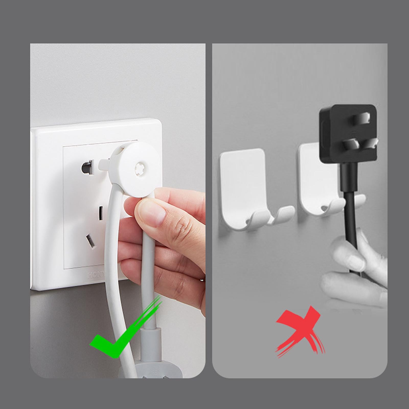 Wall Socket Holder Hanging Plug Hanger for Home, Bathroom Two Plug