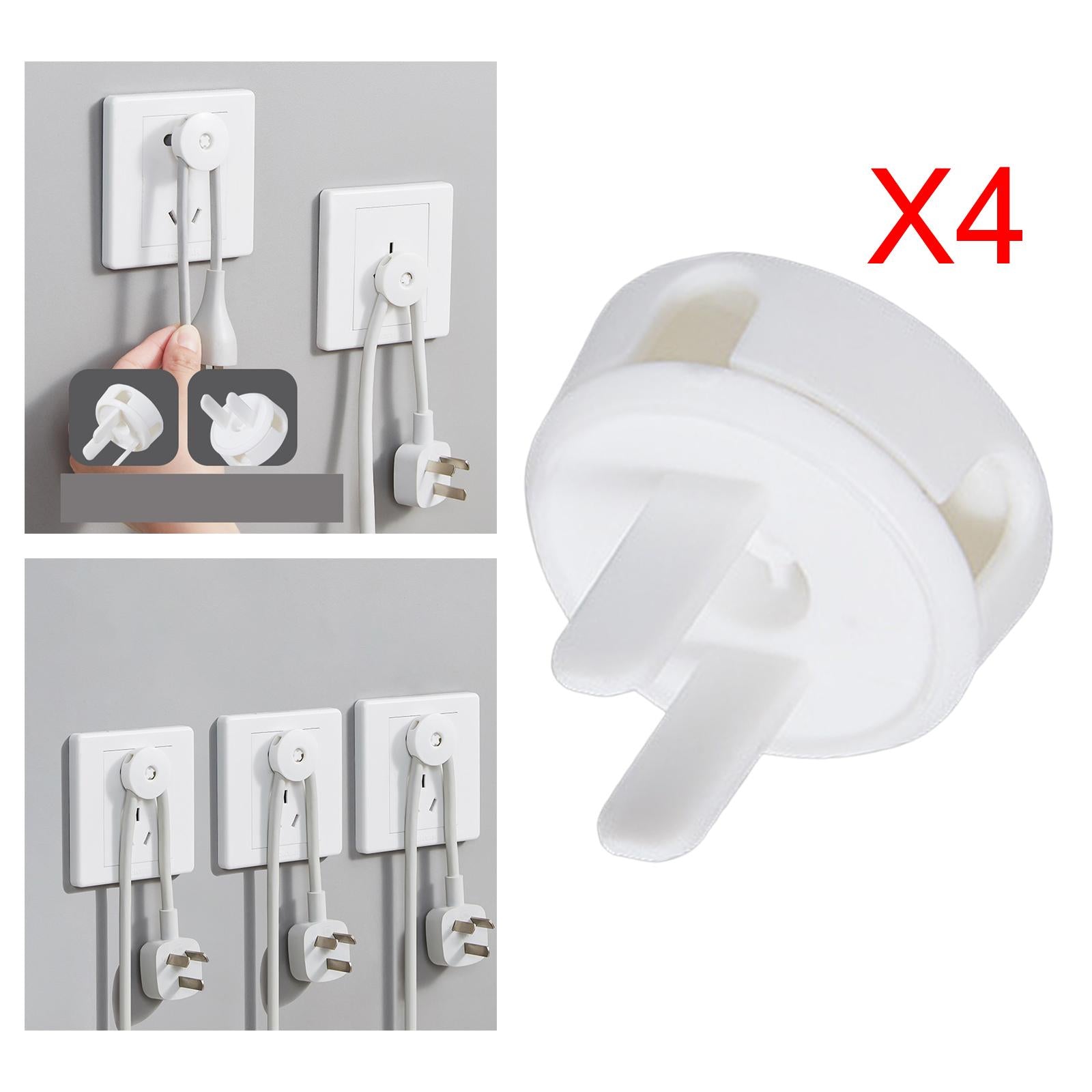 Wall Socket Holder Hanging Plug Hanger for Home, Bathroom Two Plug