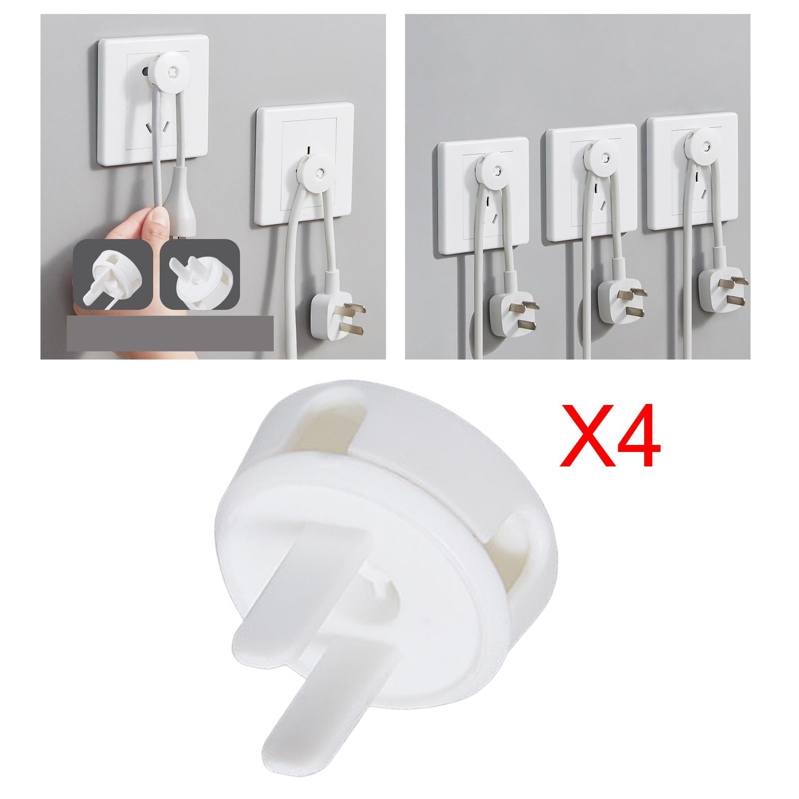 Wall Socket Holder Hanging Plug Hanger for Home, Bathroom Two Plug