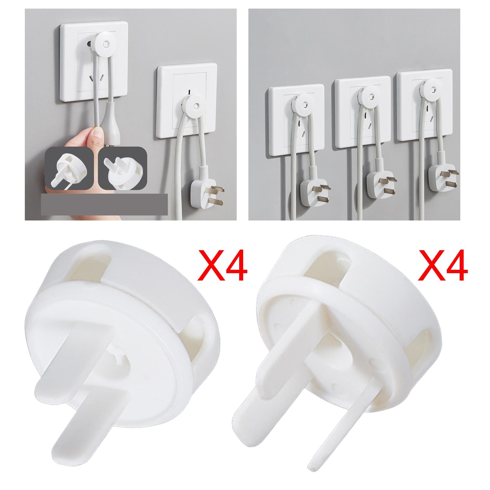 Wall Socket Holder Hanging Plug Hanger for Home, Bathroom Two Plug
