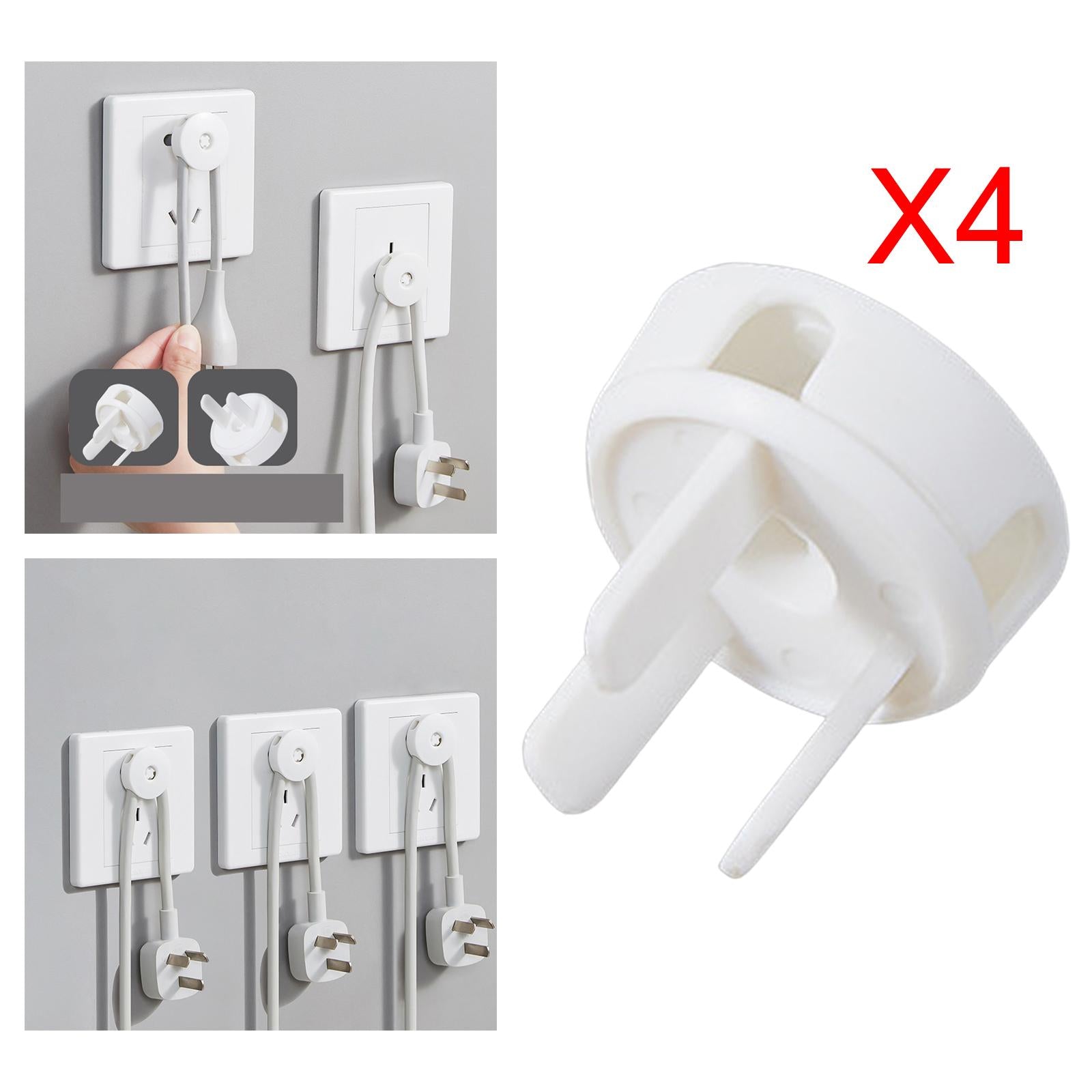 Wall Socket Holder Hanging Plug Hanger for Home, Bathroom Three Plug