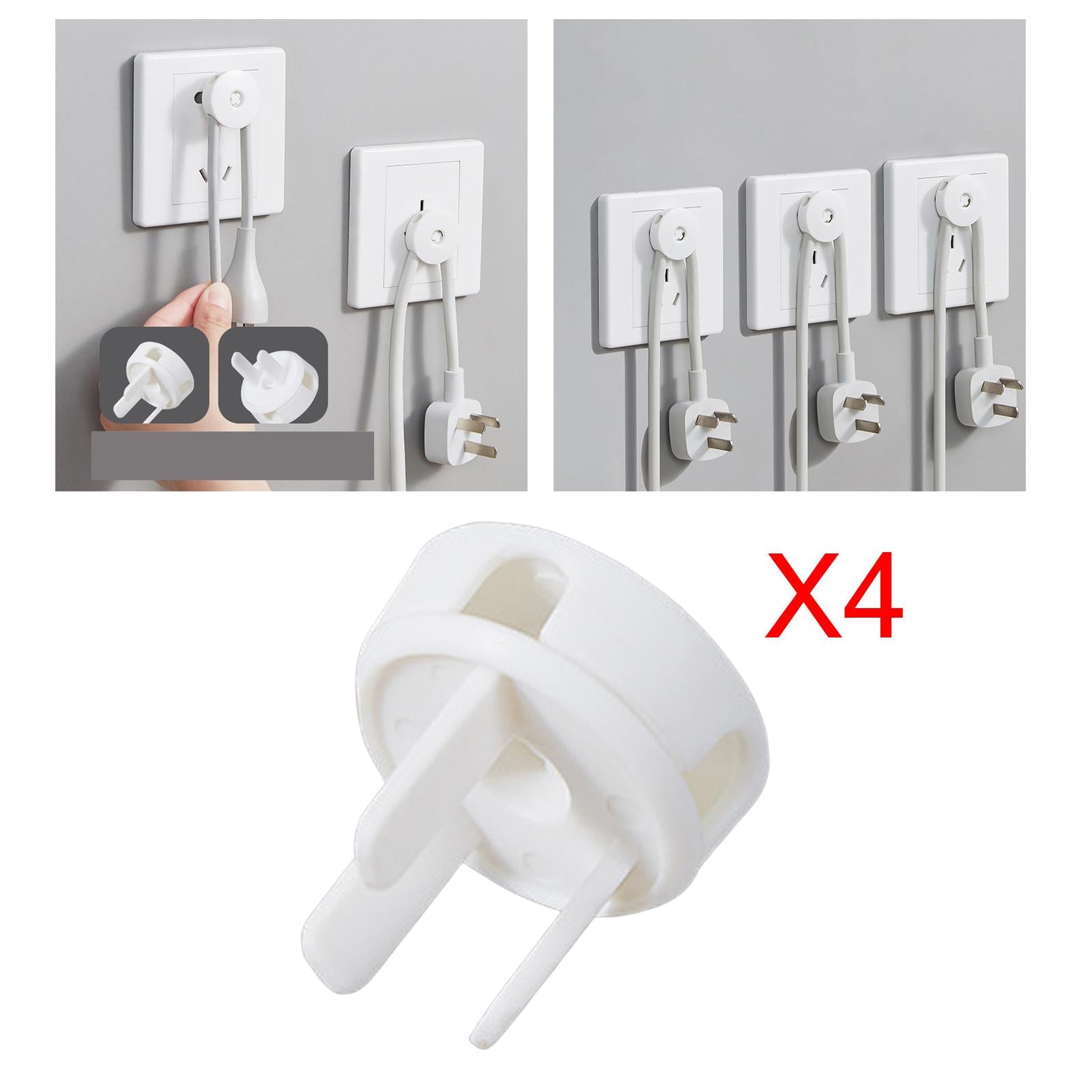 Wall Socket Holder Hanging Plug Hanger for Home, Bathroom Three Plug