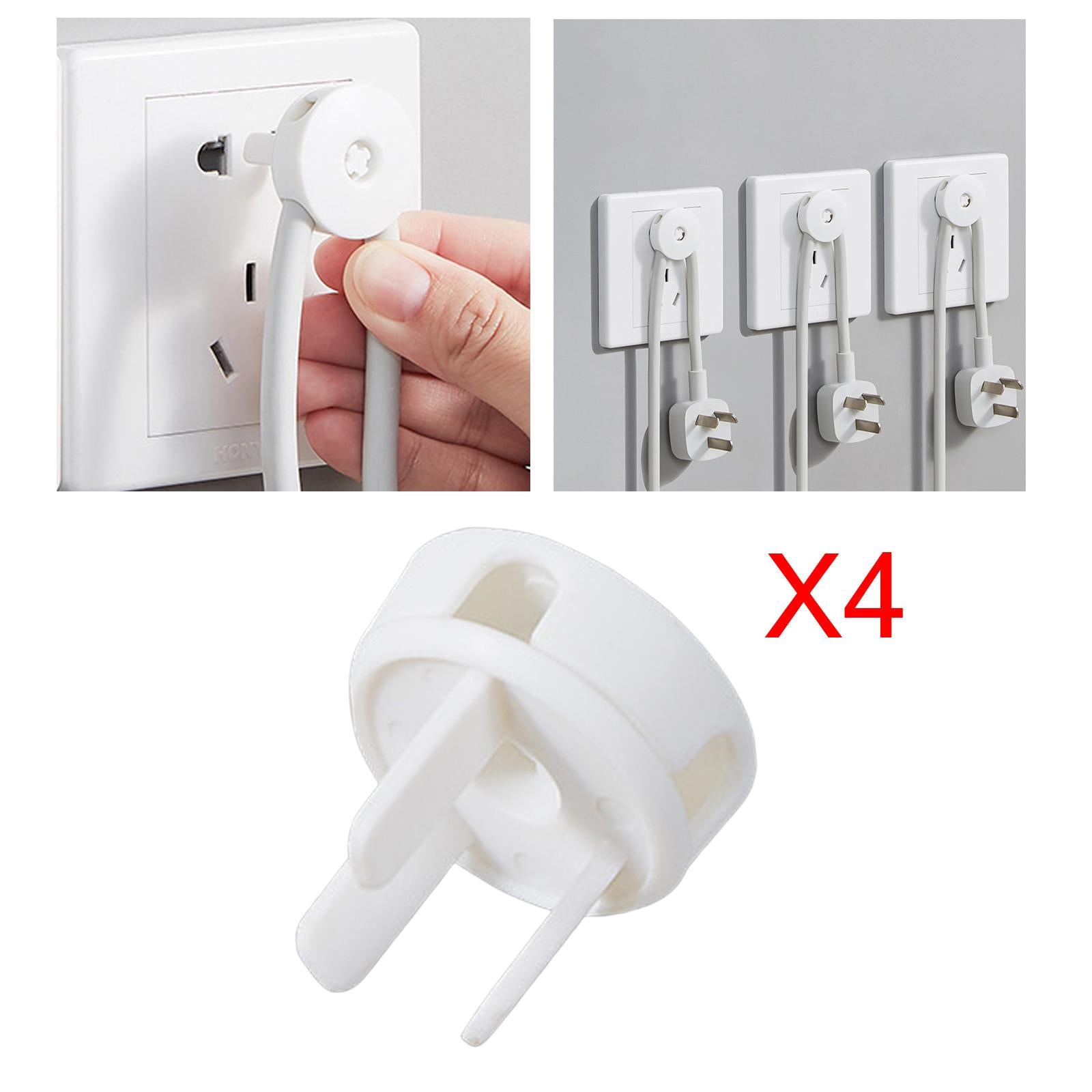 Wall Socket Holder Hanging Plug Hanger for Home, Bathroom Three Plug