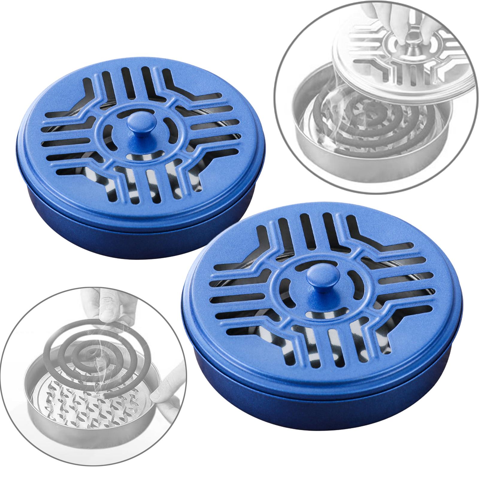 Burner Coil Holder Coil Incense Burner for Camping Indoor  Blue
