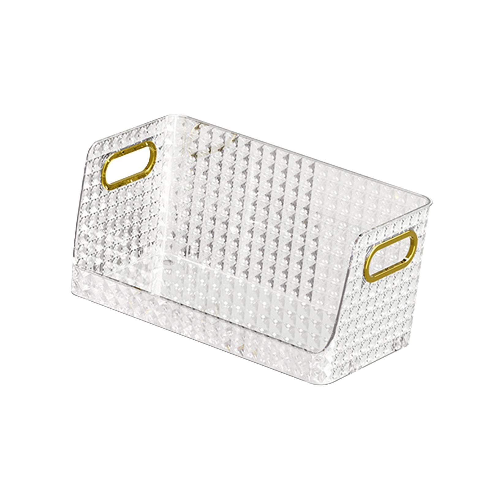 Storage Bin Multifunctional Stackable Open for Kitchen Refrigerator Pantry Transparent