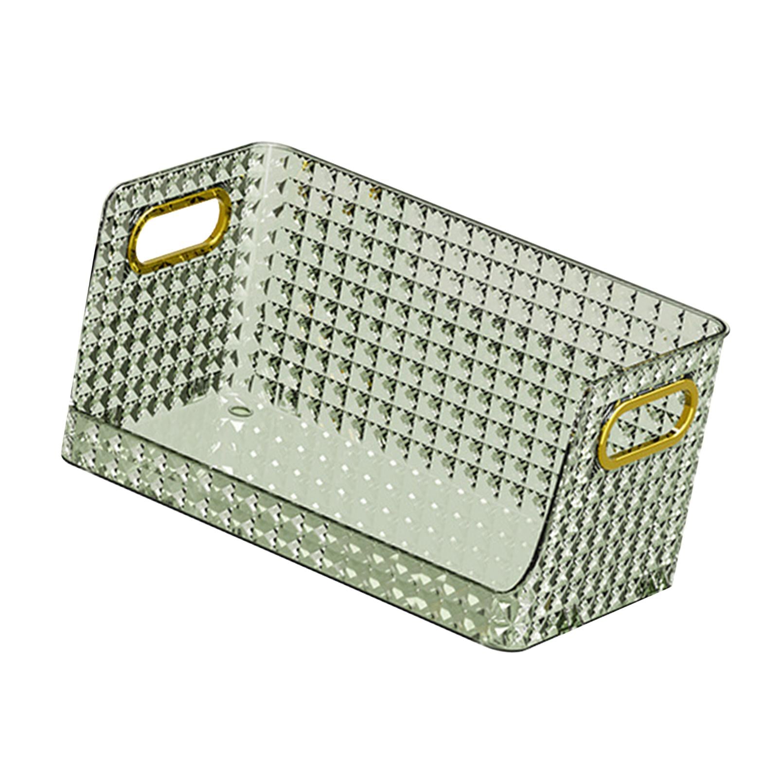 Storage Bin Multifunctional Stackable Open for Kitchen Refrigerator Pantry Green