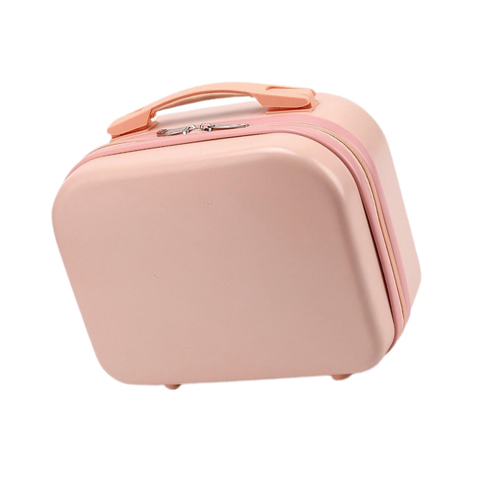 Girls small Jewelry Box Travel Toiletry Storage Bags Cosmetic Case Pink