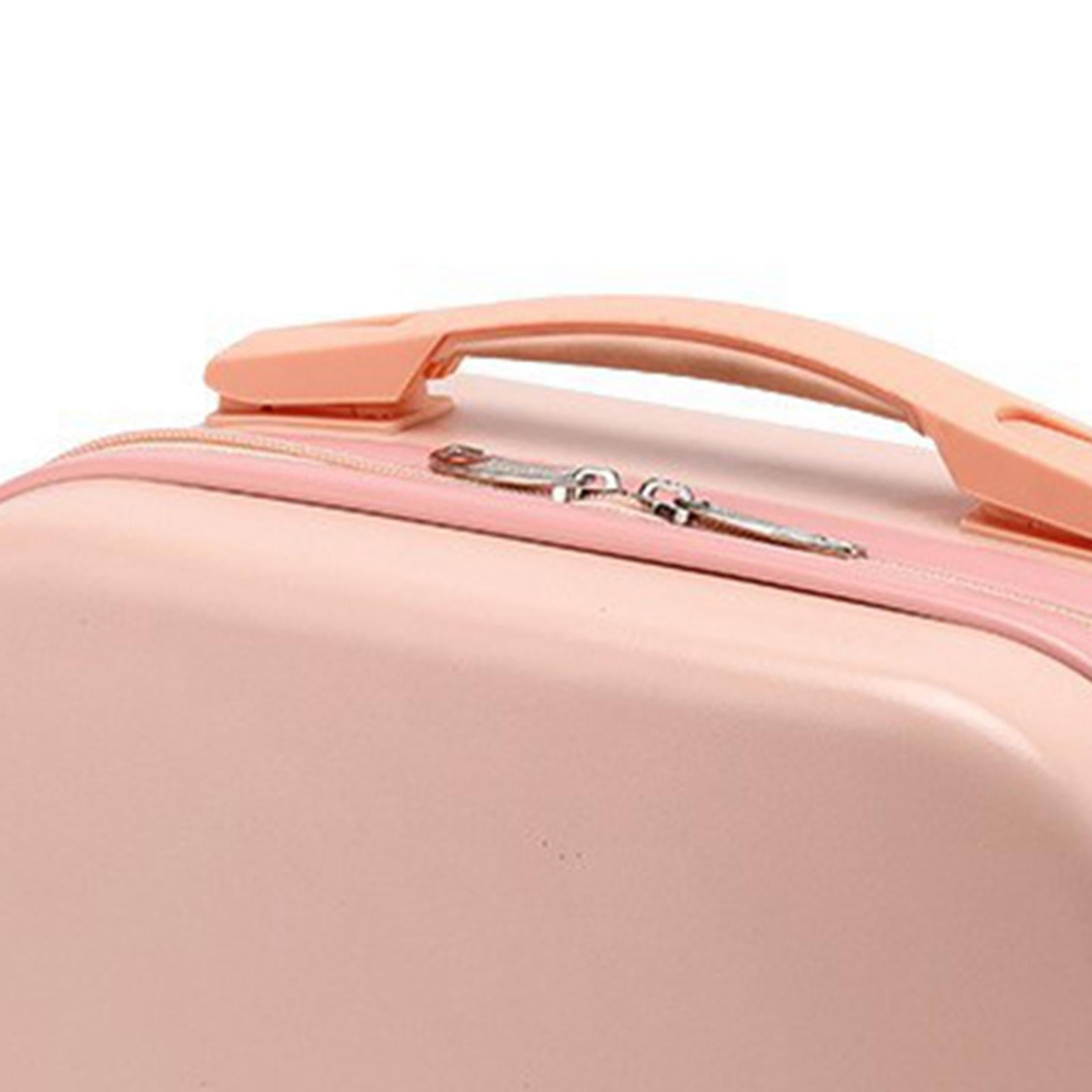 Girls small Jewelry Box Travel Toiletry Storage Bags Cosmetic Case Pink