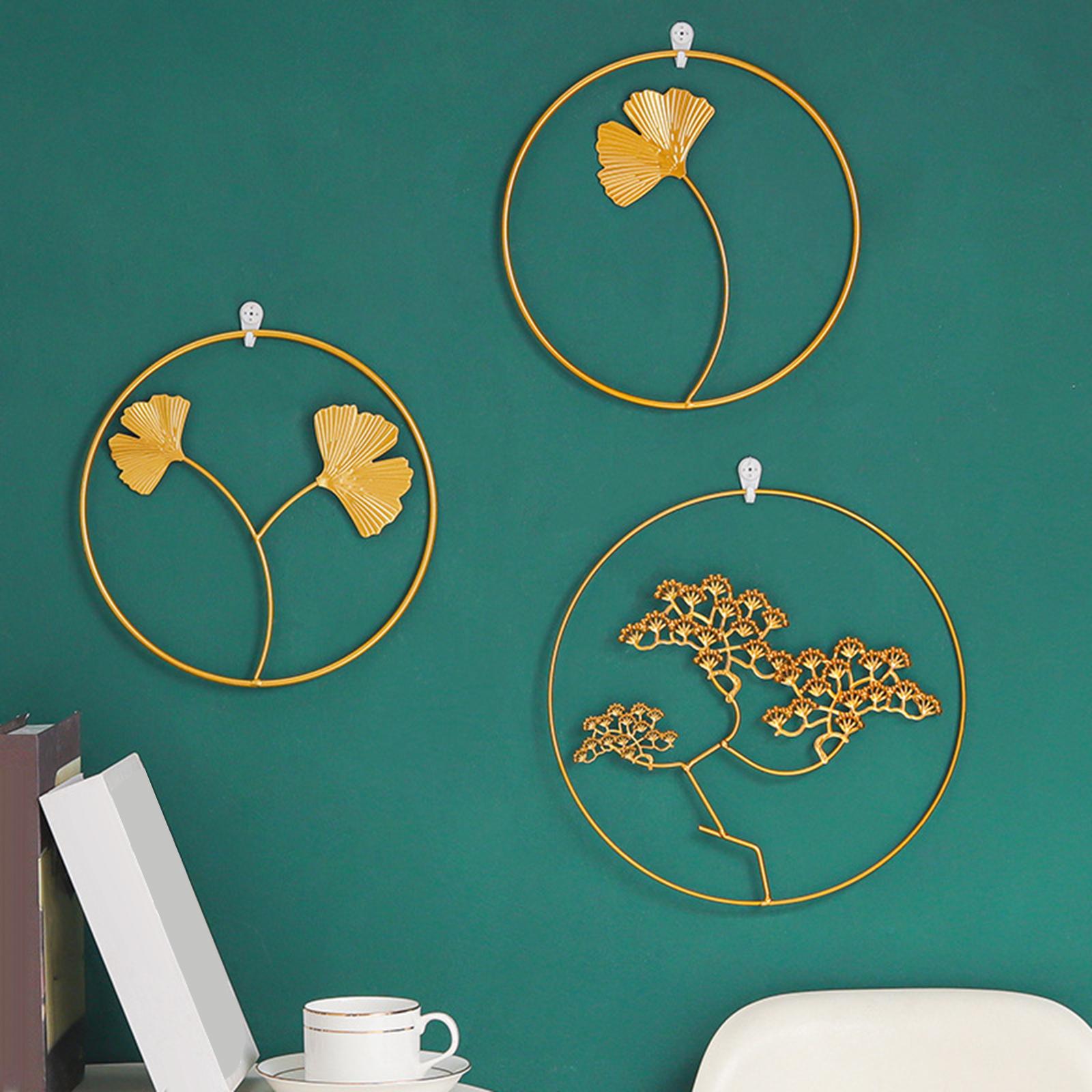 Welcome Guests Pine Metal Wall Art Decor for TV Background Bedroom A