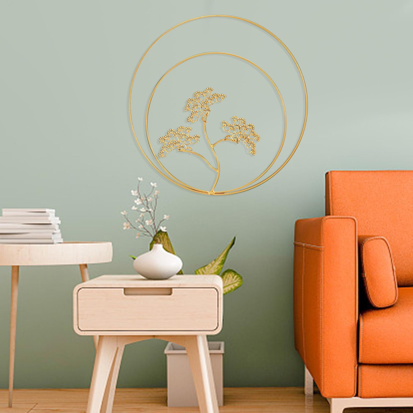 Welcome Guests Pine Metal Wall Art Decor for TV Background Bedroom C