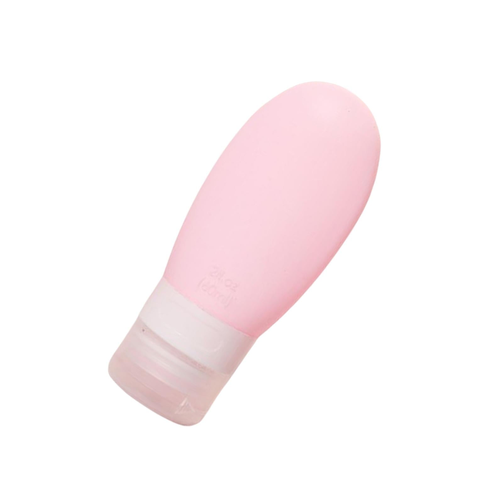 Silicone Travel Bottle Empty Refillable for Cosmetic Body Wash Conditioner Pink