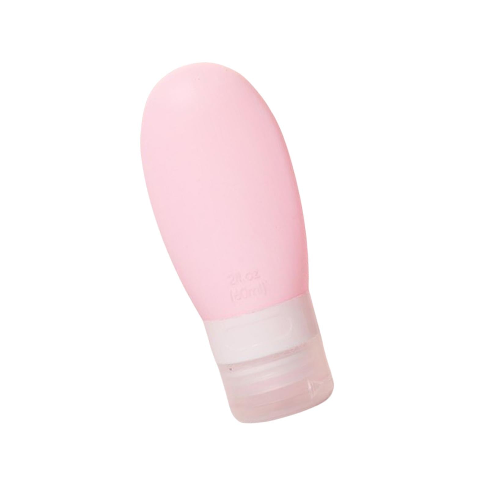 Silicone Travel Bottle Empty Refillable for Cosmetic Body Wash Conditioner Pink