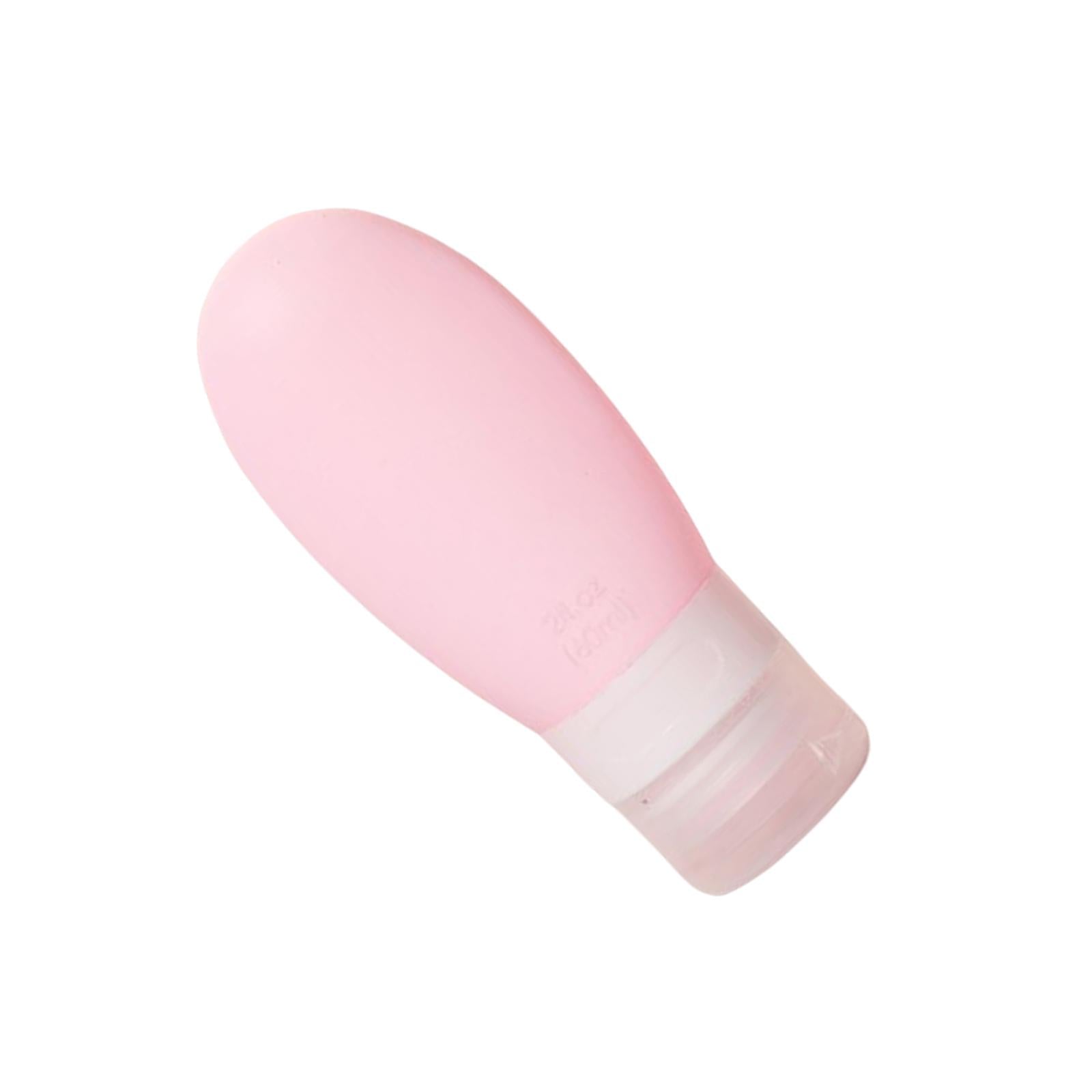 Silicone Travel Bottle Empty Refillable for Cosmetic Body Wash Conditioner Pink