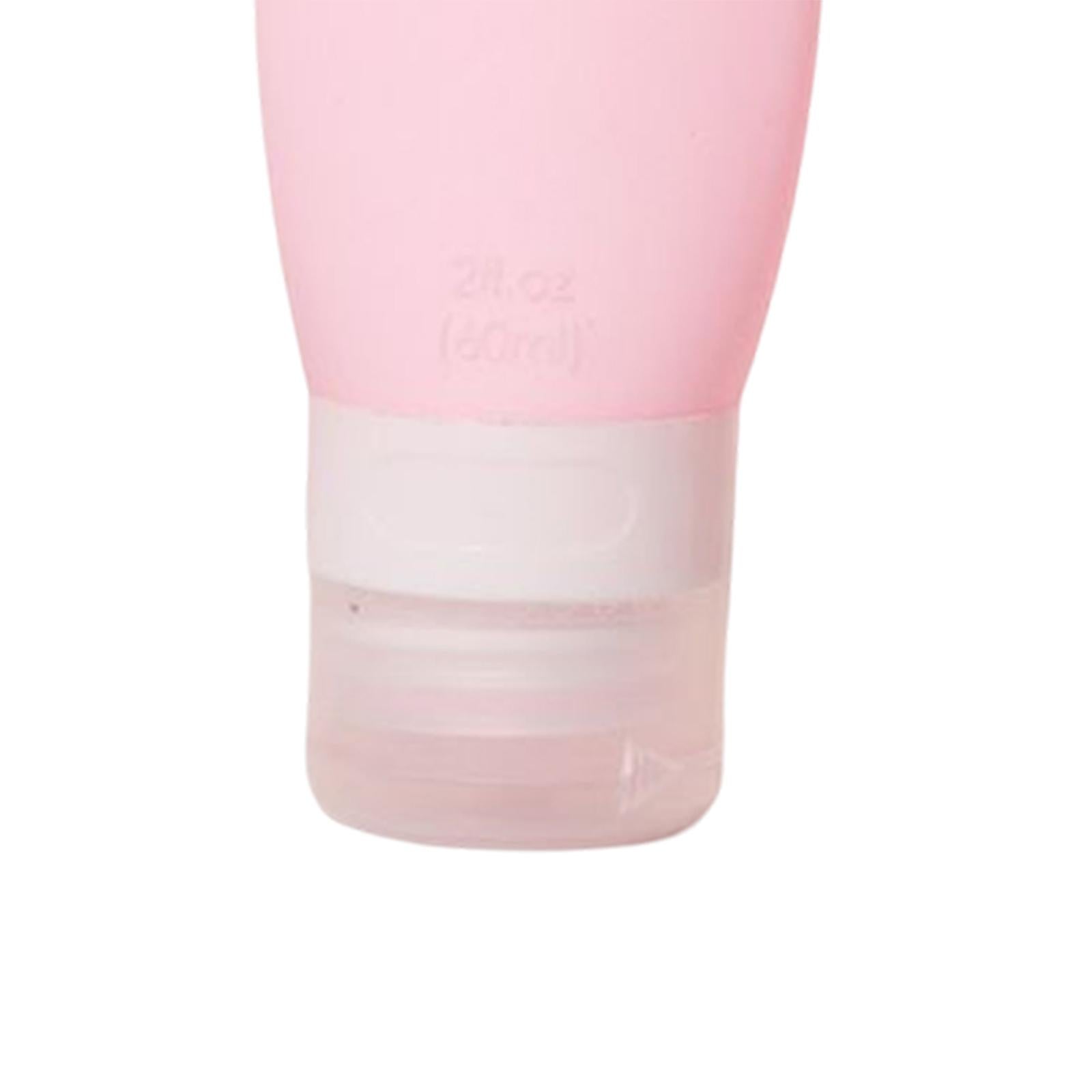 Silicone Travel Bottle Empty Refillable for Cosmetic Body Wash Conditioner Pink