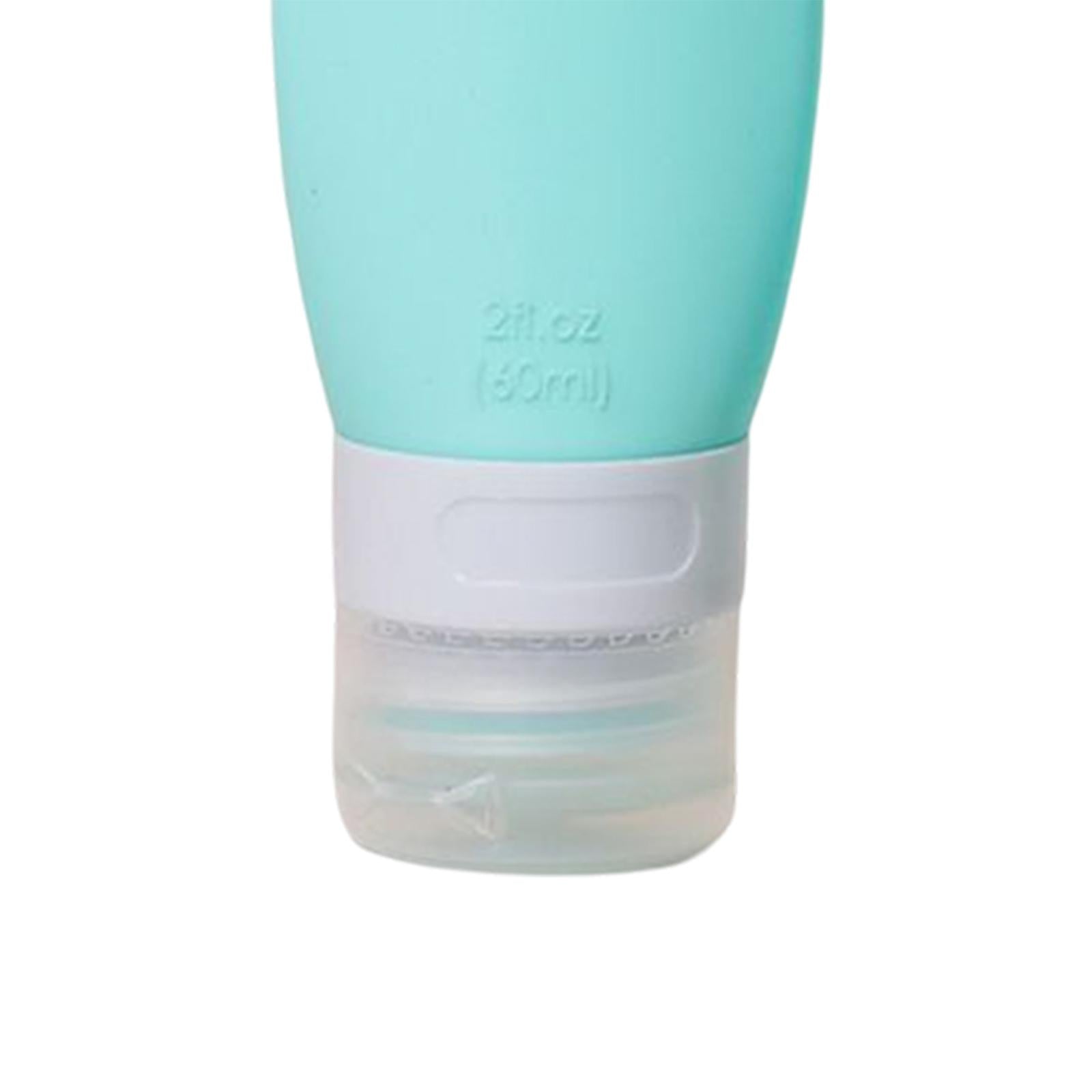 Silicone Travel Bottle Empty Refillable for Cosmetic Body Wash Conditioner Green