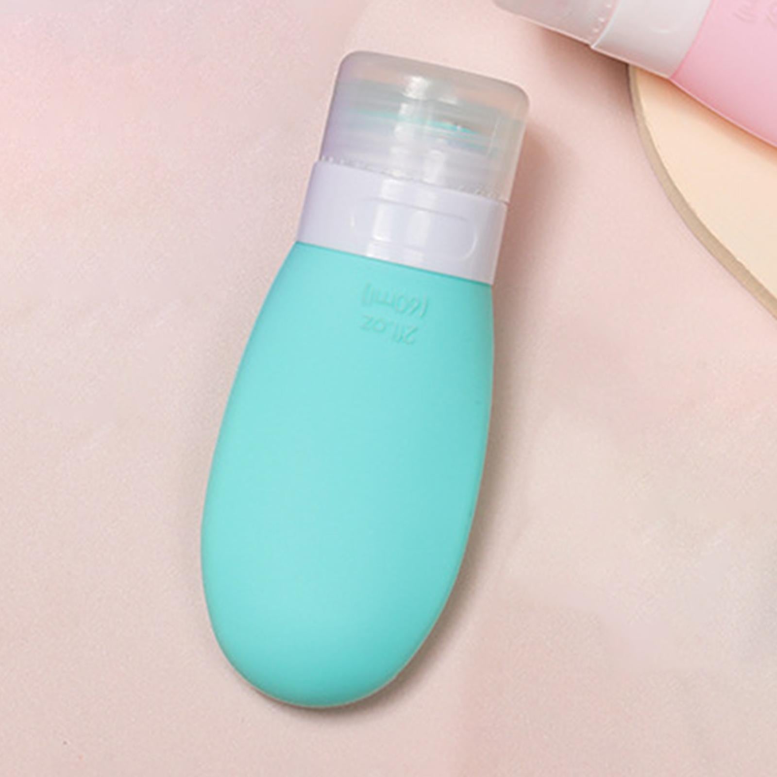 Silicone Travel Bottle Empty Refillable for Cosmetic Body Wash Conditioner Green
