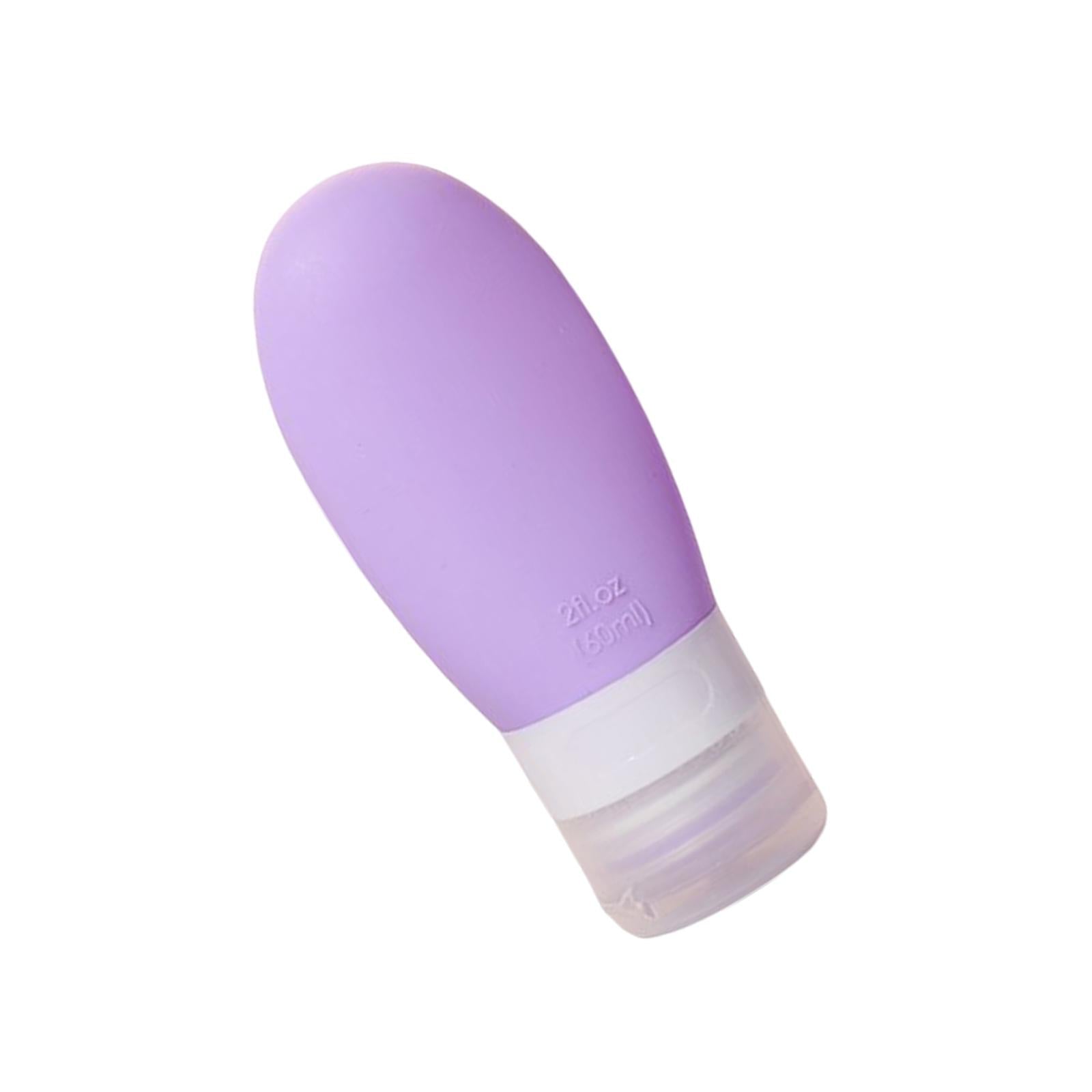 Silicone Travel Bottle Empty Refillable for Cosmetic Body Wash Conditioner Purple