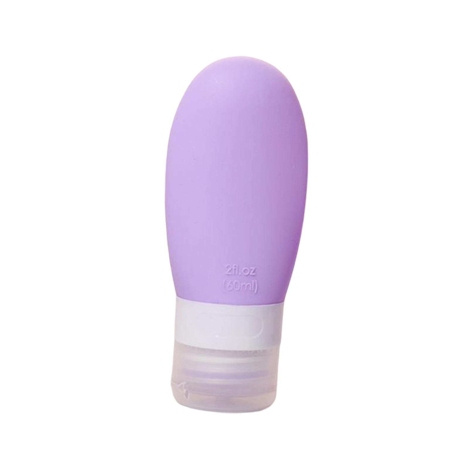 Silicone Travel Bottle Empty Refillable for Cosmetic Body Wash Conditioner Purple