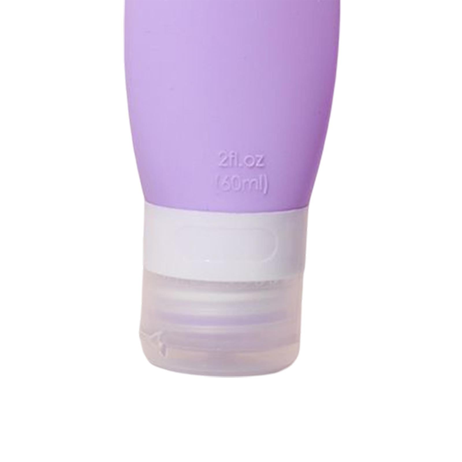 Silicone Travel Bottle Empty Refillable for Cosmetic Body Wash Conditioner Purple
