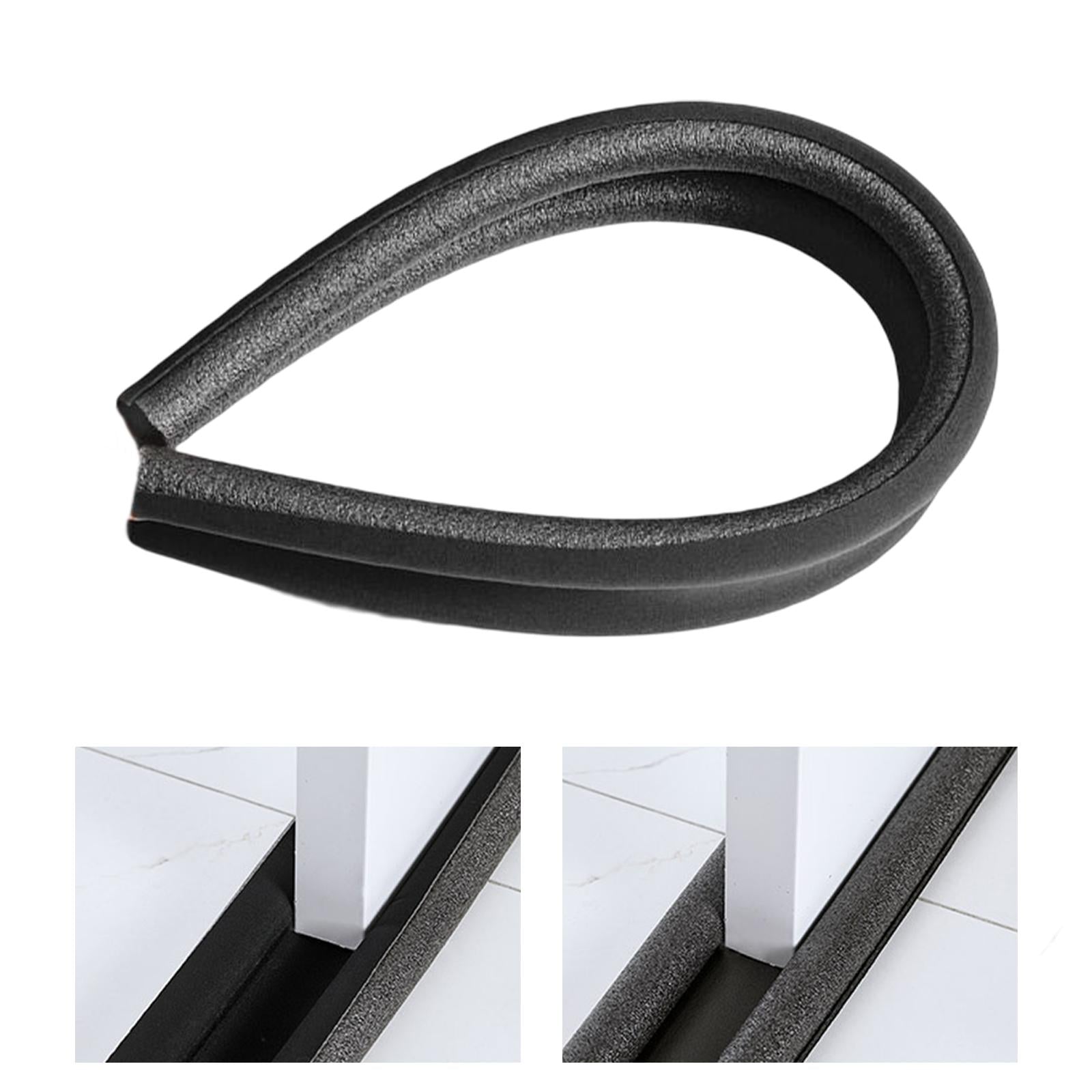 Door Draft Stopper Soundproof Anti Collision Durable Protector for Household Black