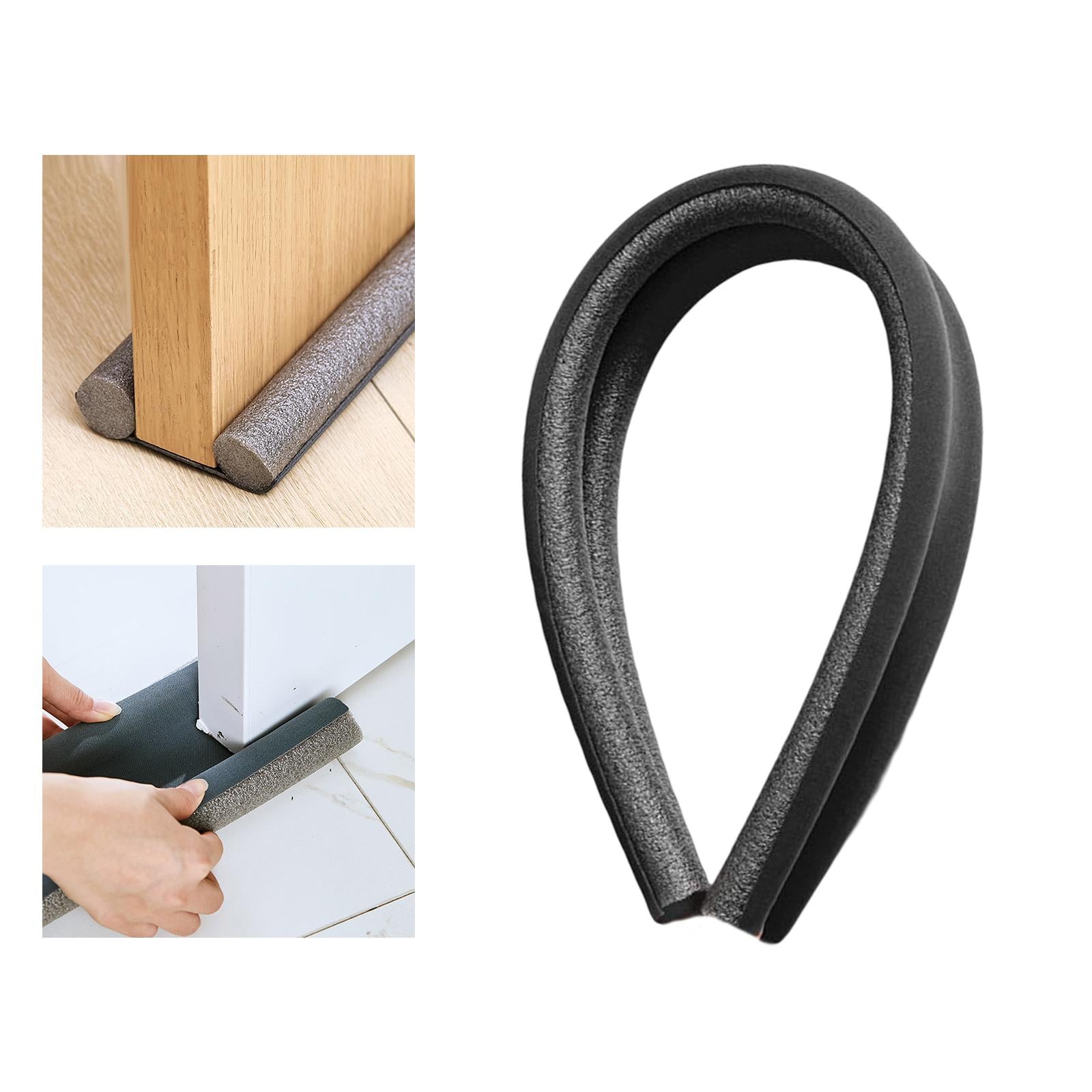 Door Draft Stopper Soundproof Anti Collision Durable Protector for Household Black