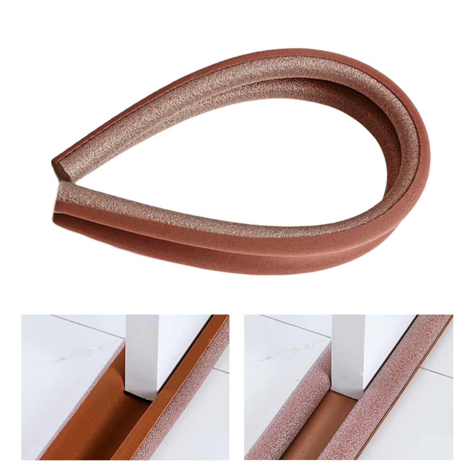 Door Draft Stopper Soundproof Anti Collision Durable Protector for Household Brown