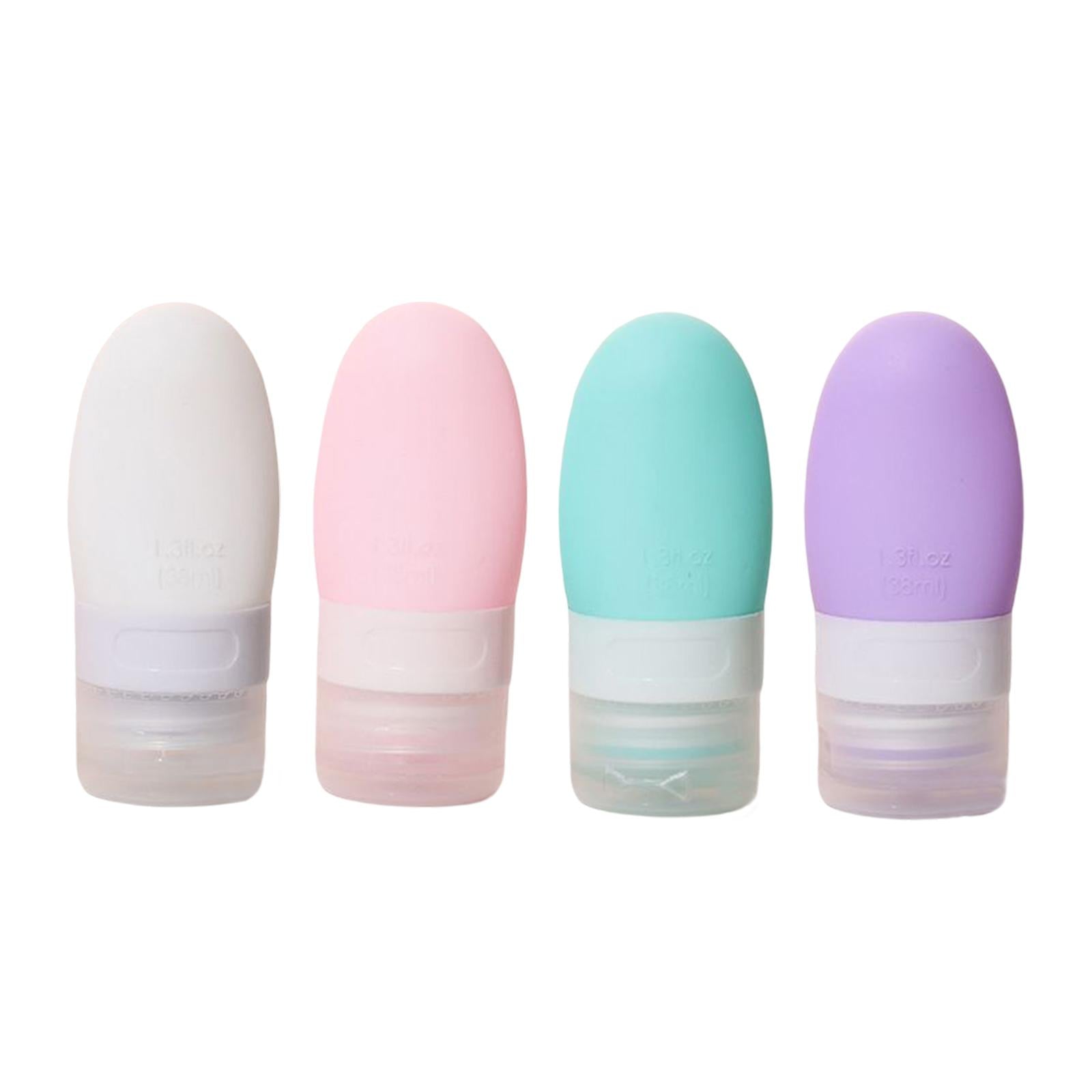 Travel Bottles Leakproof Squeezable Refillable for Shampoo Body Wash Liquids White
