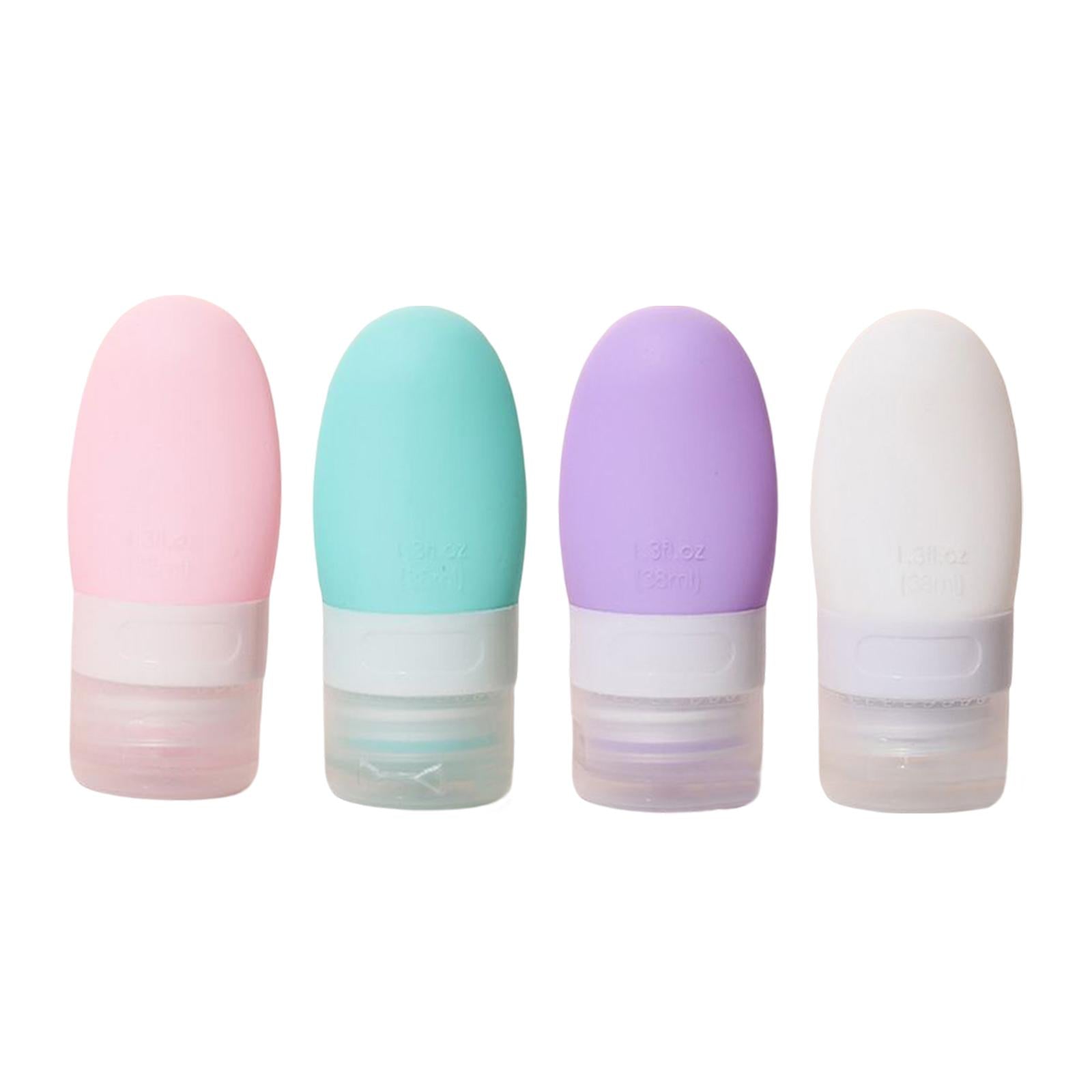 Travel Bottles Leakproof Squeezable Refillable for Shampoo Body Wash Liquids White