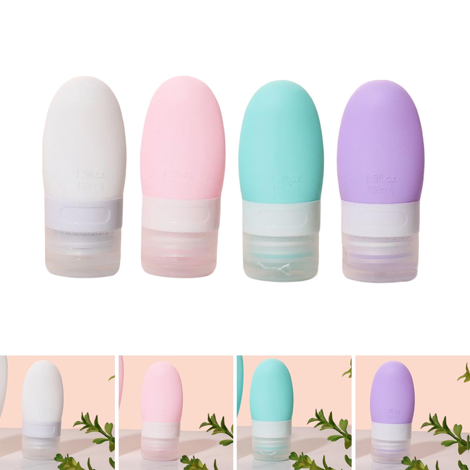Travel Bottles Leakproof Squeezable Refillable for Shampoo Body Wash Liquids White