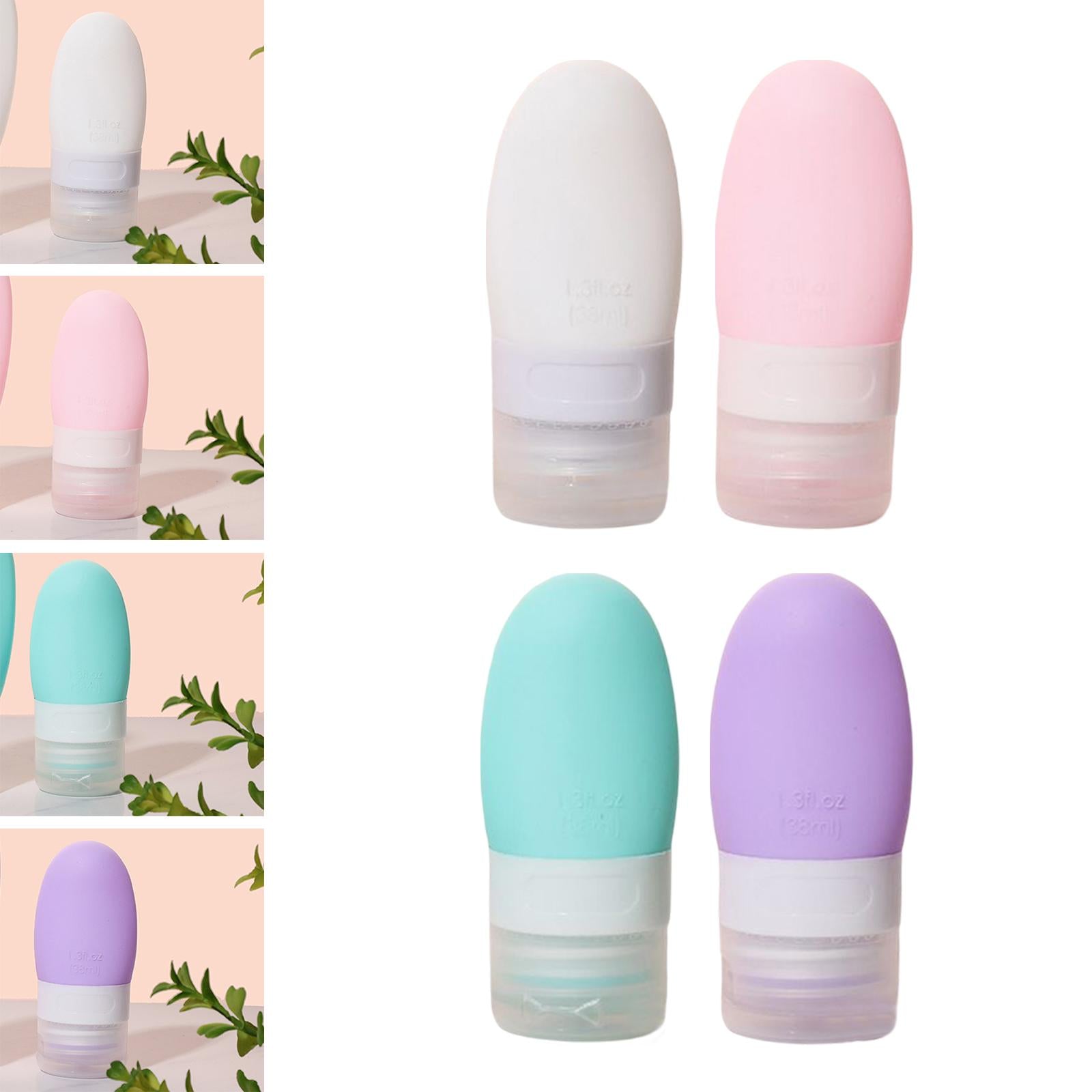 Travel Bottles Leakproof Squeezable Refillable for Shampoo Body Wash Liquids White
