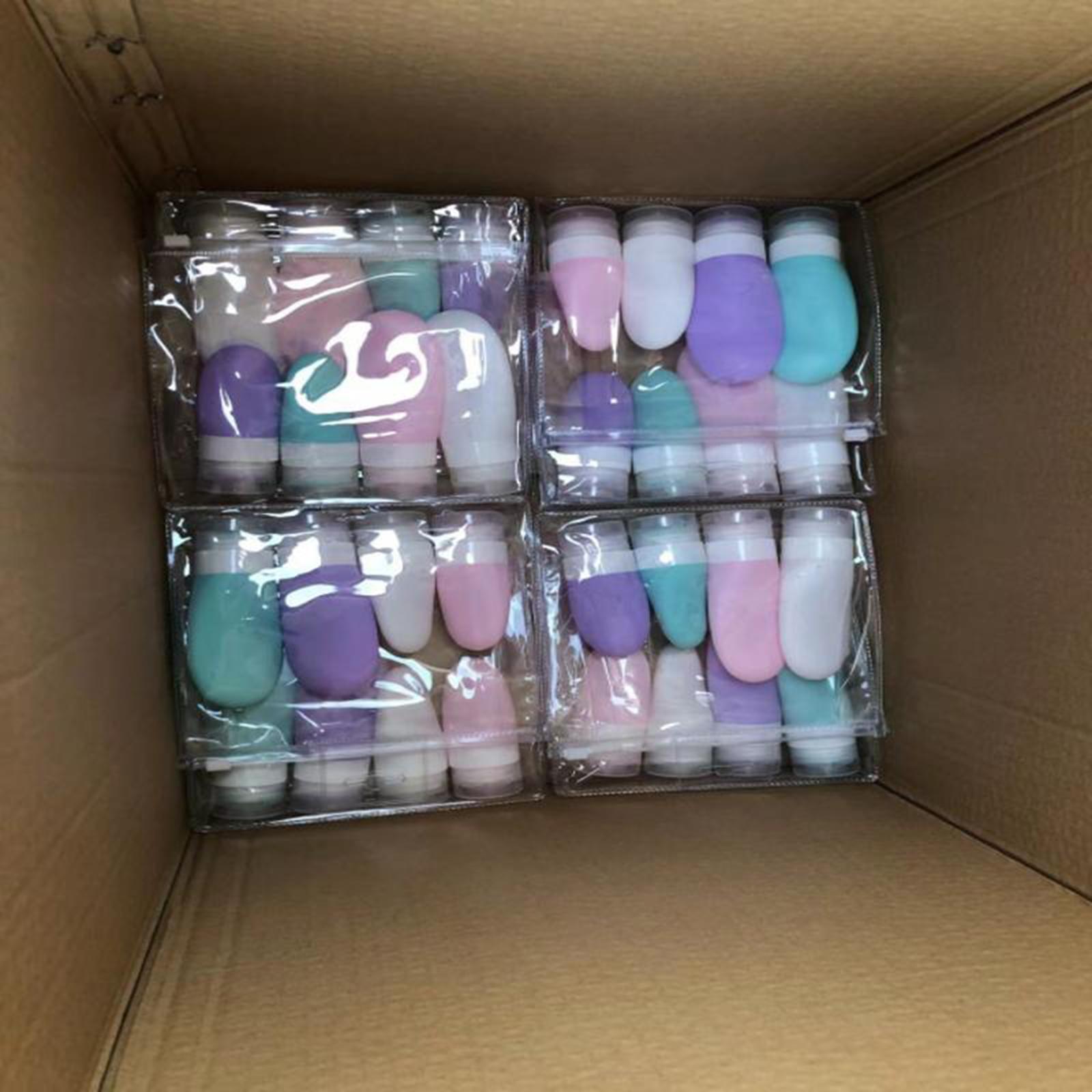 Travel Bottles Leakproof Squeezable Refillable for Shampoo Body Wash Liquids Pink