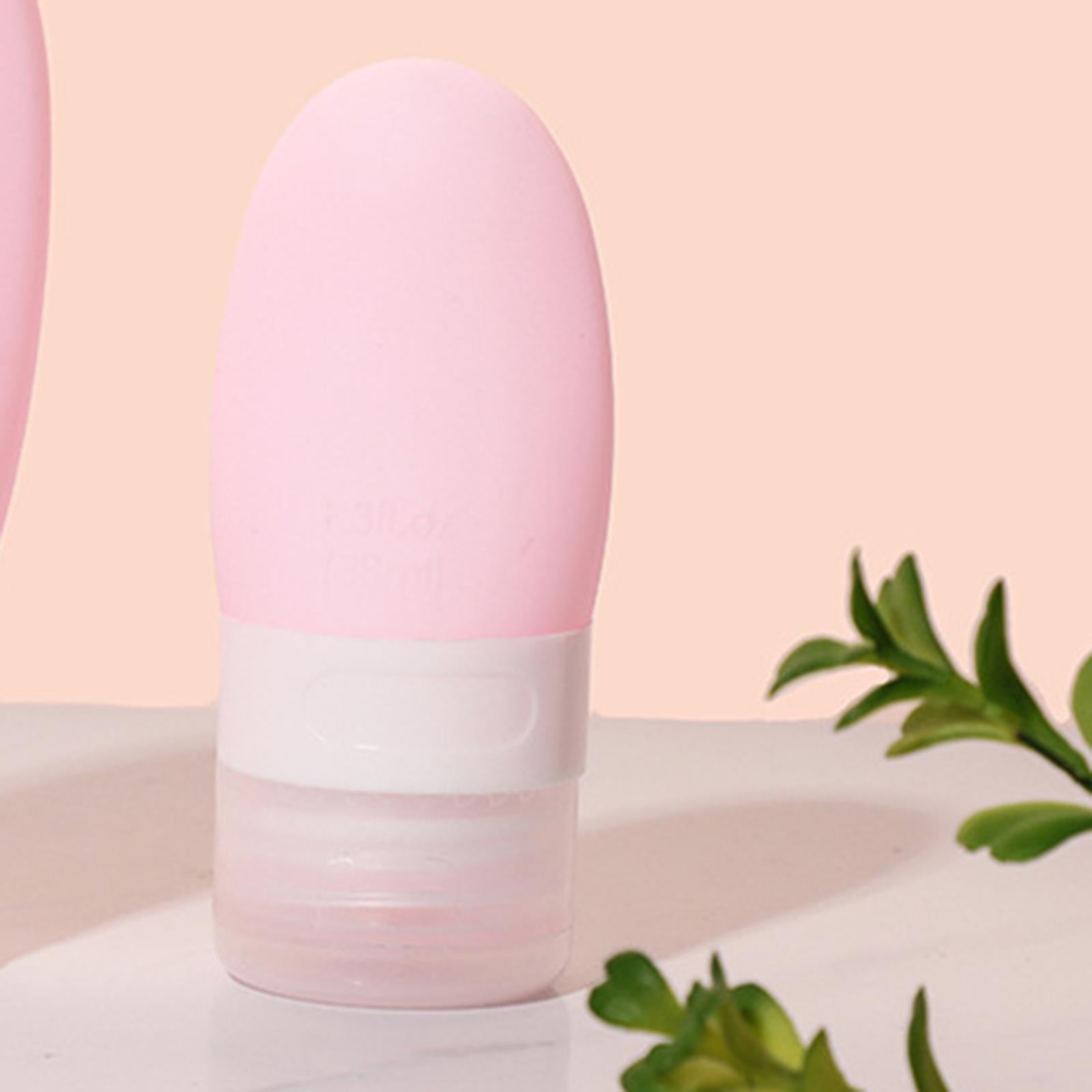 Travel Bottles Leakproof Squeezable Refillable for Shampoo Body Wash Liquids Pink