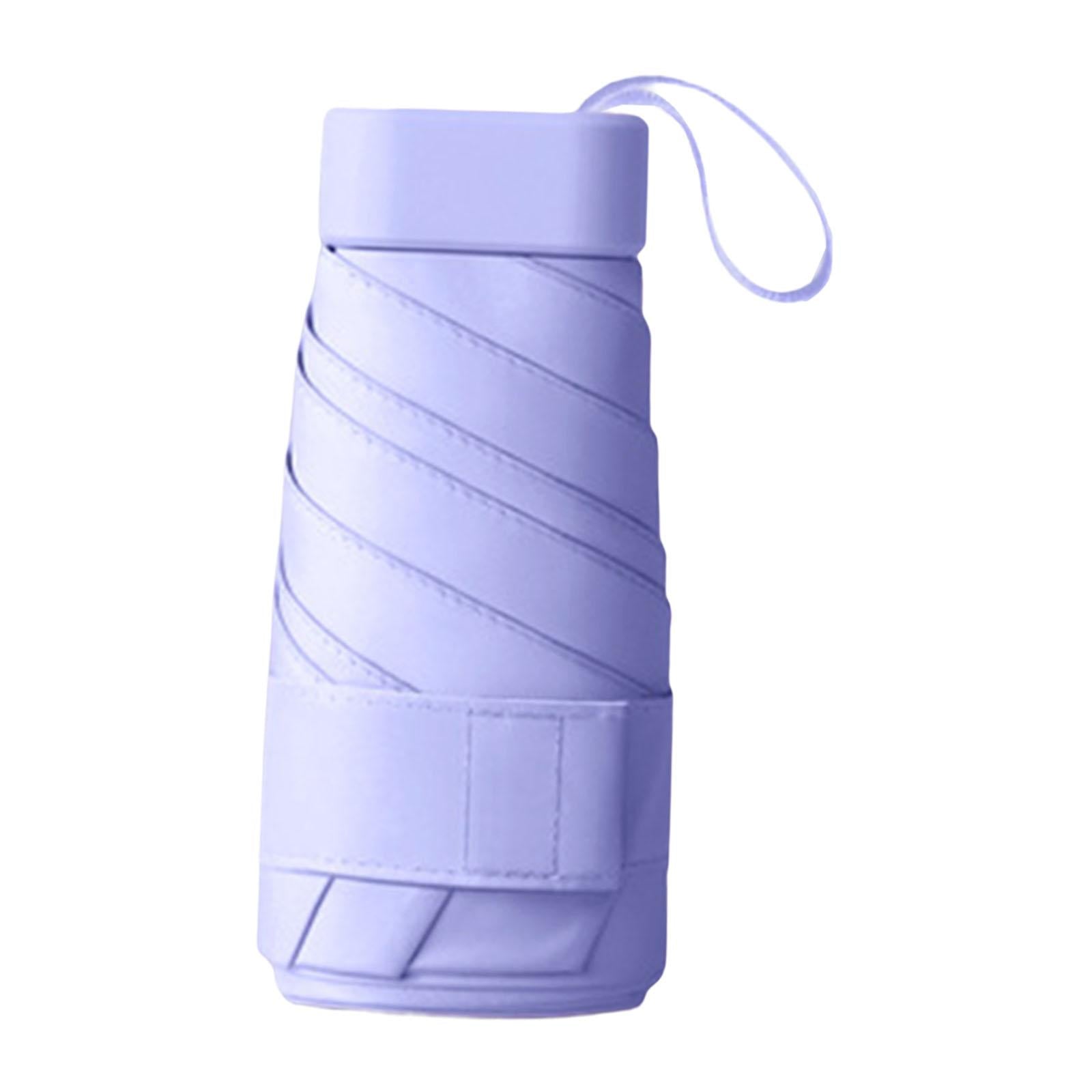 Mini Sunny and Rainy Umbrella Wind Resistance for Outdoor Travel  Purple