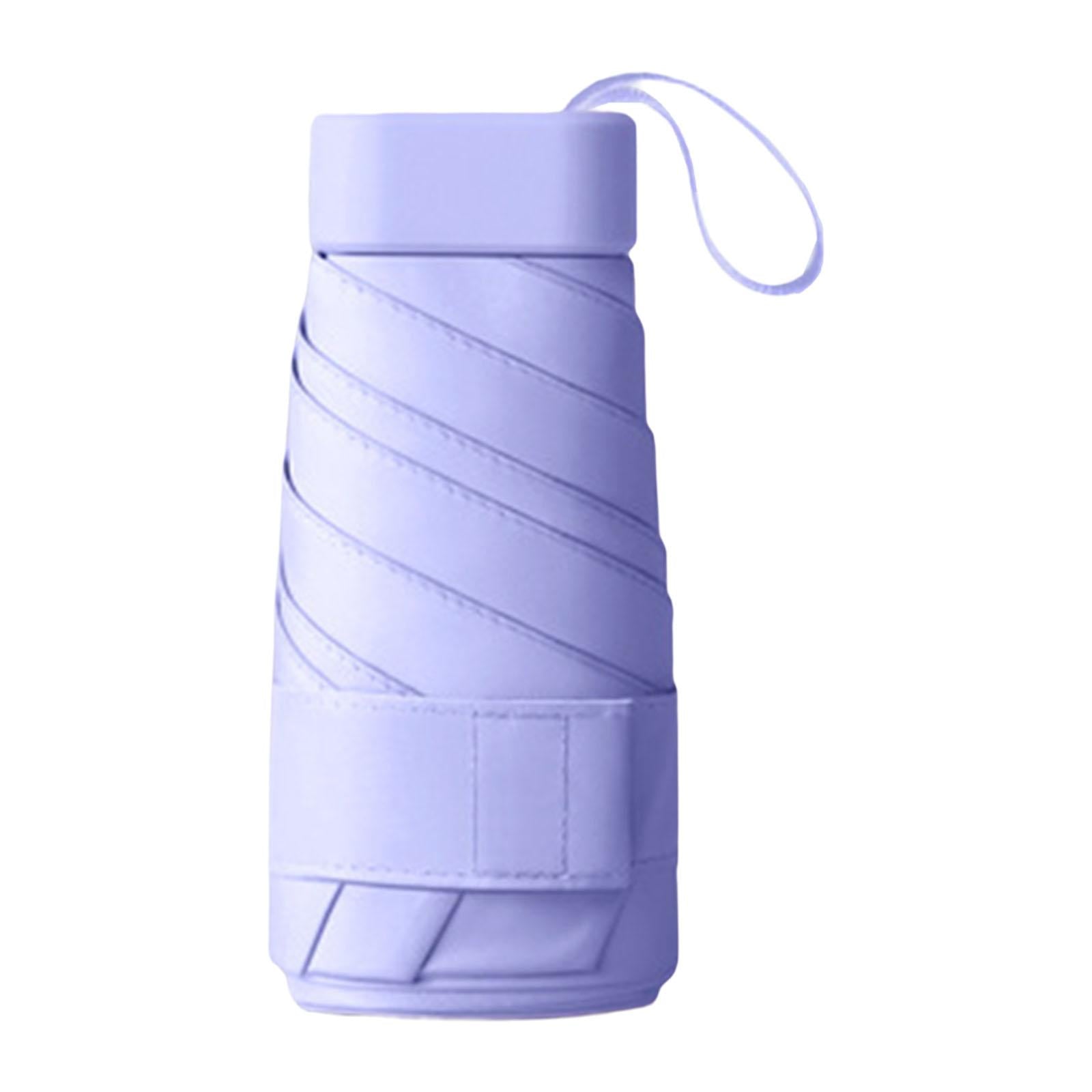 Mini Sunny and Rainy Umbrella Wind Resistance for Outdoor Travel  Purple