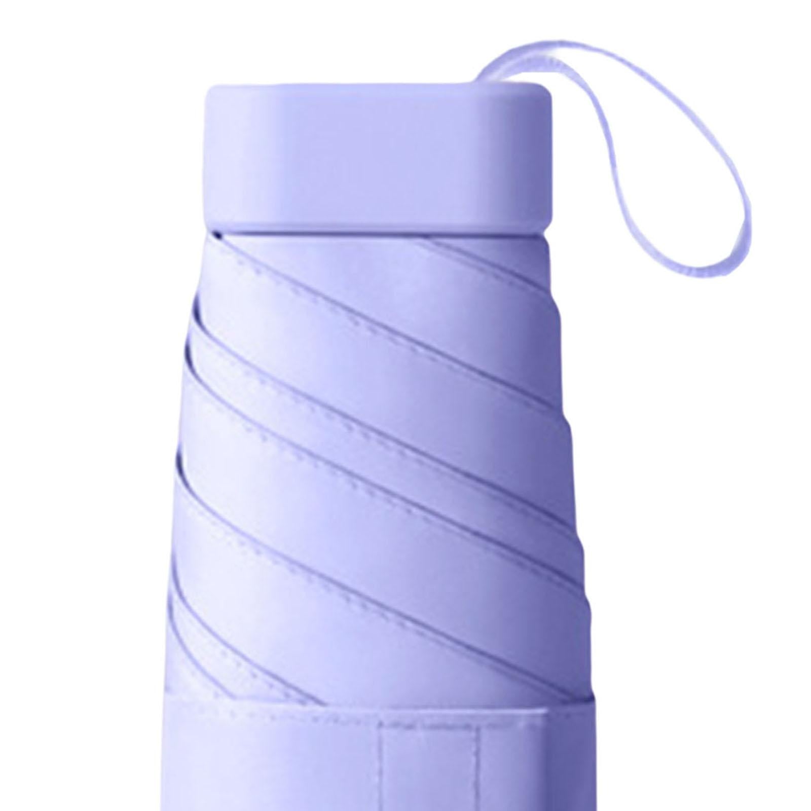 Mini Sunny and Rainy Umbrella Wind Resistance for Outdoor Travel  Purple