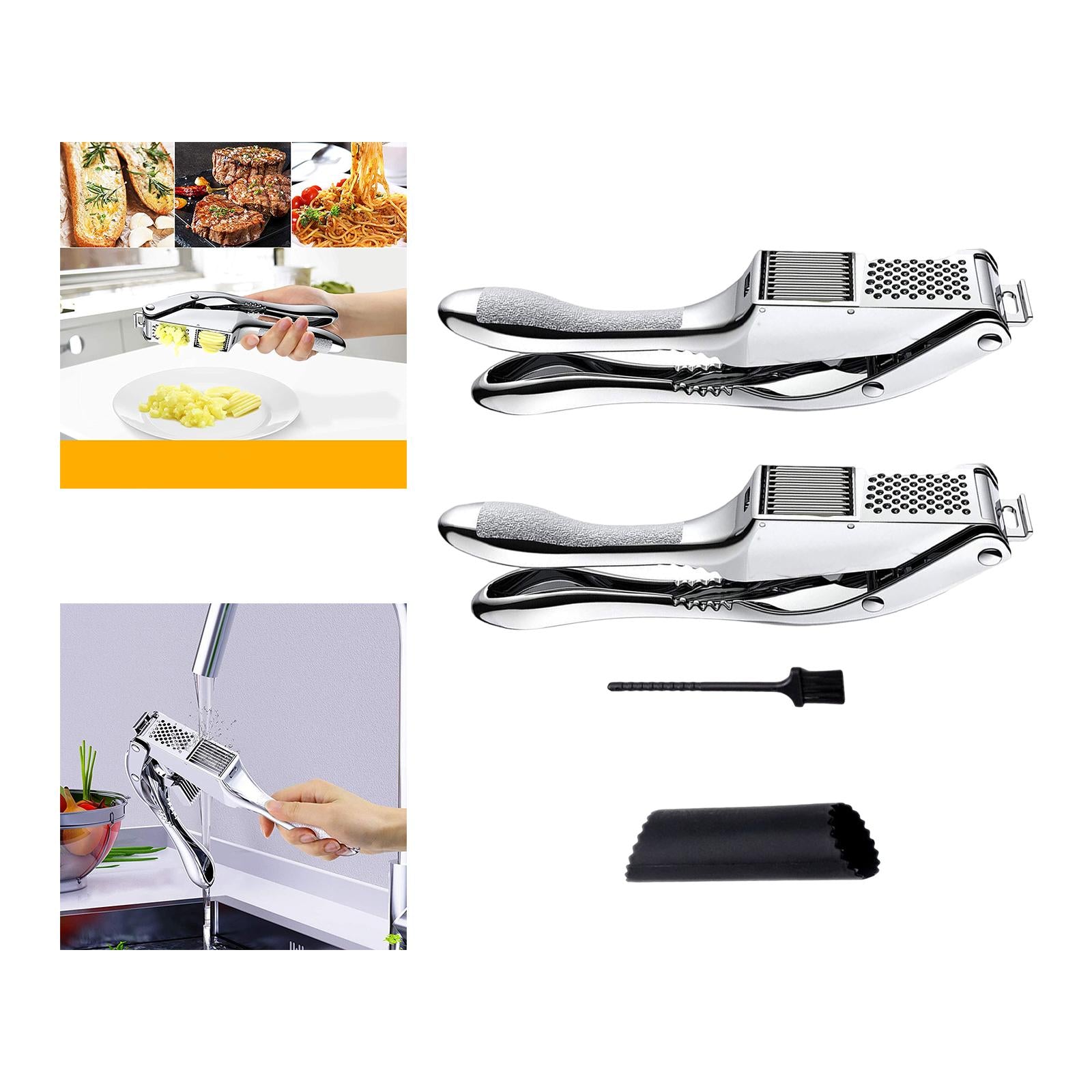 2 in 1 Garlic push to clean Anti Slip Texture seeds Kitchen Lovers with brush